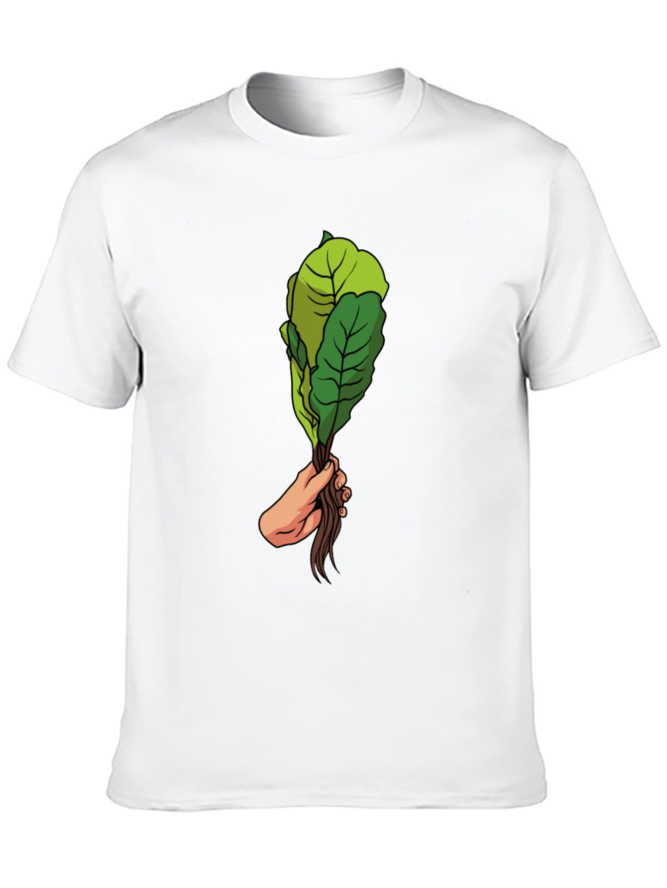 Black Lettuce Hand Graphic Tee - Novelty Black T-Shirt view 10