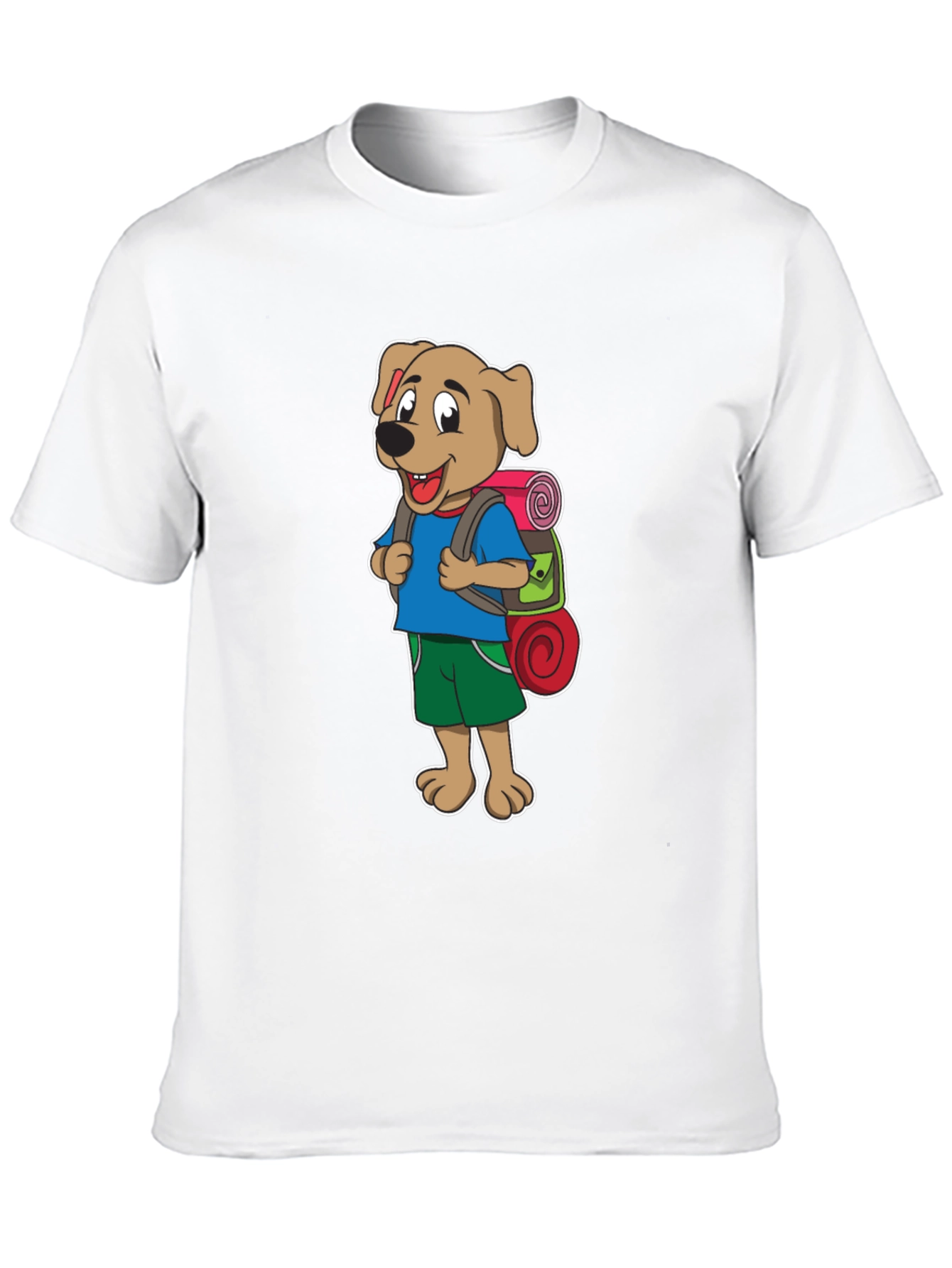 Black Dog Hiker Cartoon Black T-Shirt view 10