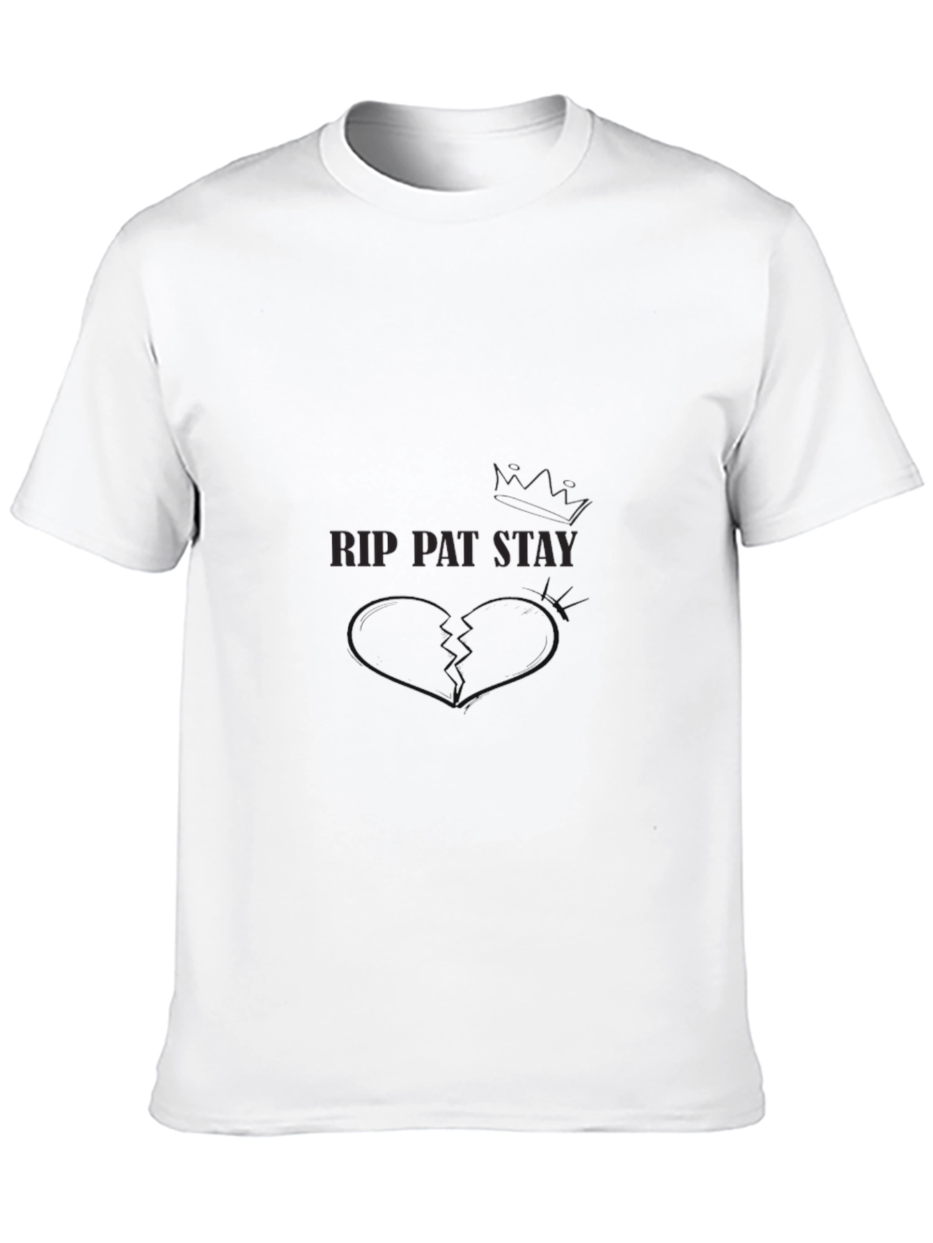 Black RIP Pat Stay Graphic Tee - Black Cotton view 10
