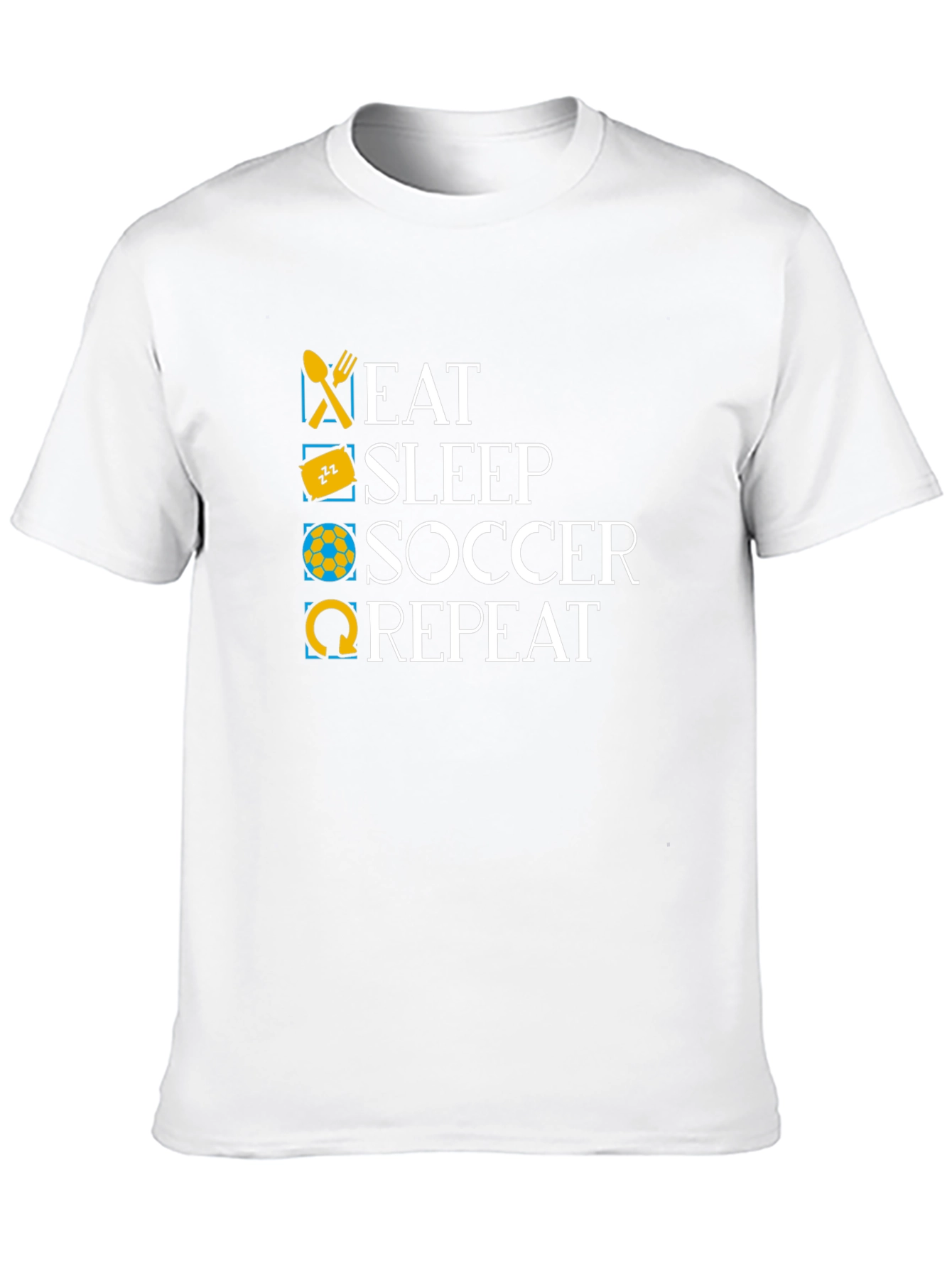 Black Eat Sleep Soccer Repeat Graphic T-Shirt view 10