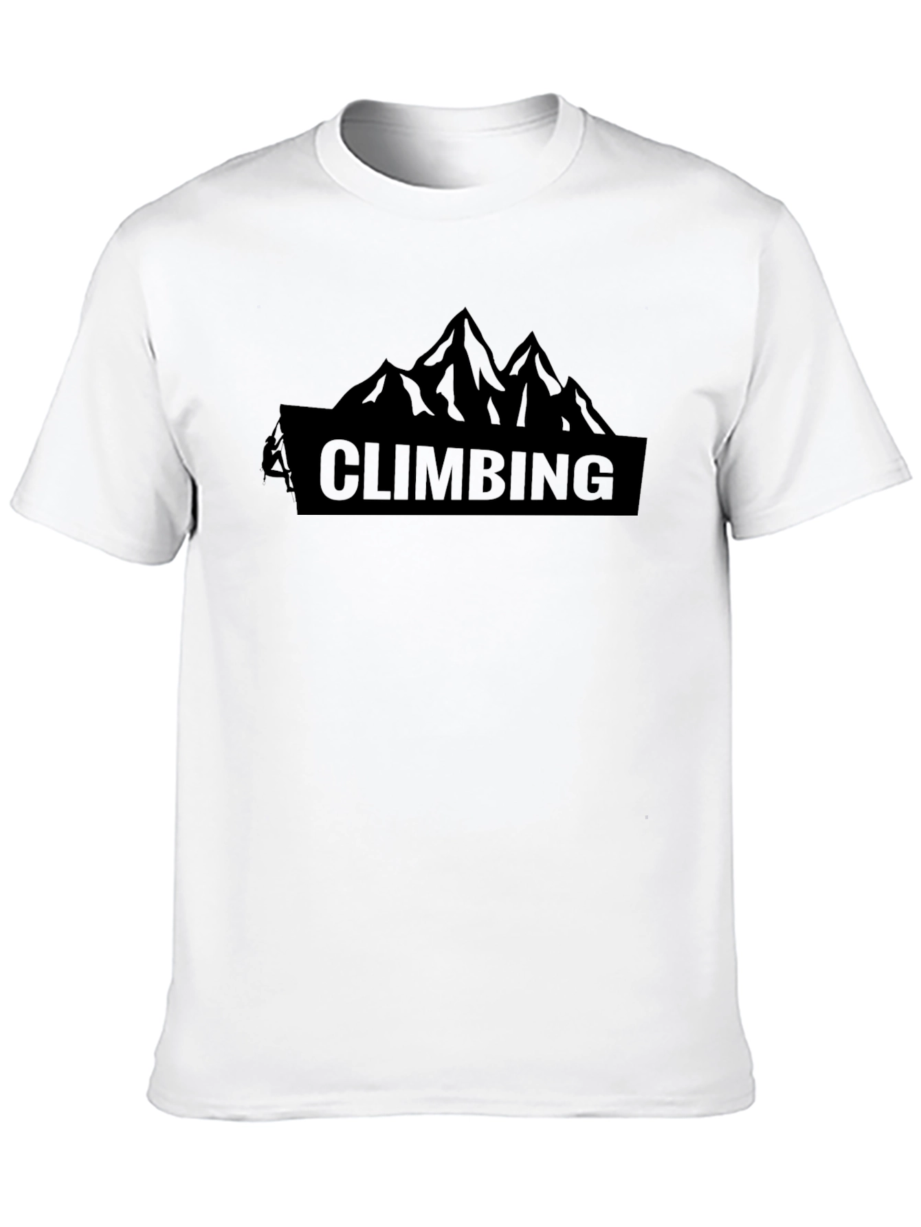 Black Climbing Mountain Graphic T-Shirt - Black view 10