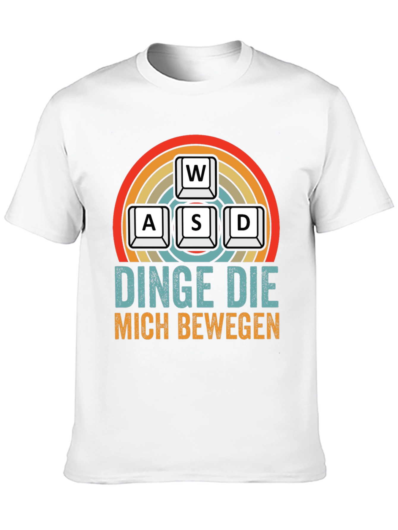 Black Gamer T-Shirt - WASD Keys - Dinge Die Mich Bewegen view 10