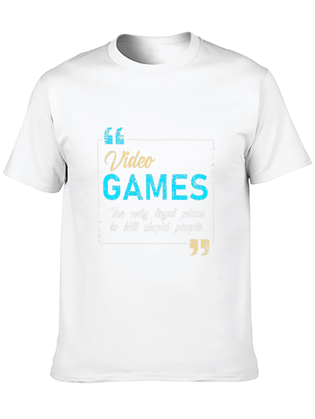 Black Video Games T-Shirt: Kill Stupid People Legally view 10