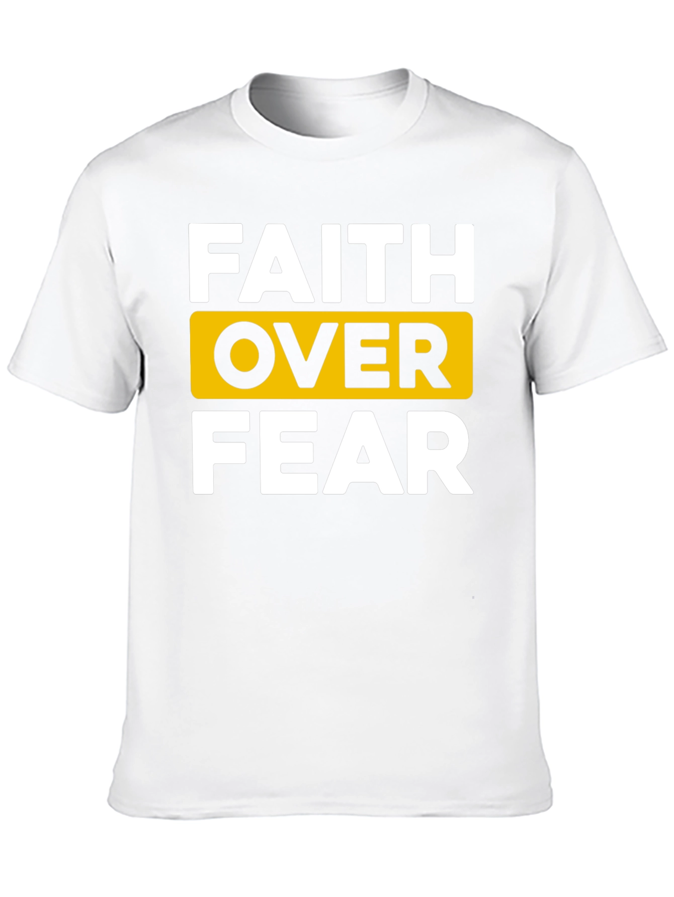 Black Faith Over Fear Graphic Tee - Black Cotton T-Shirt view 10
