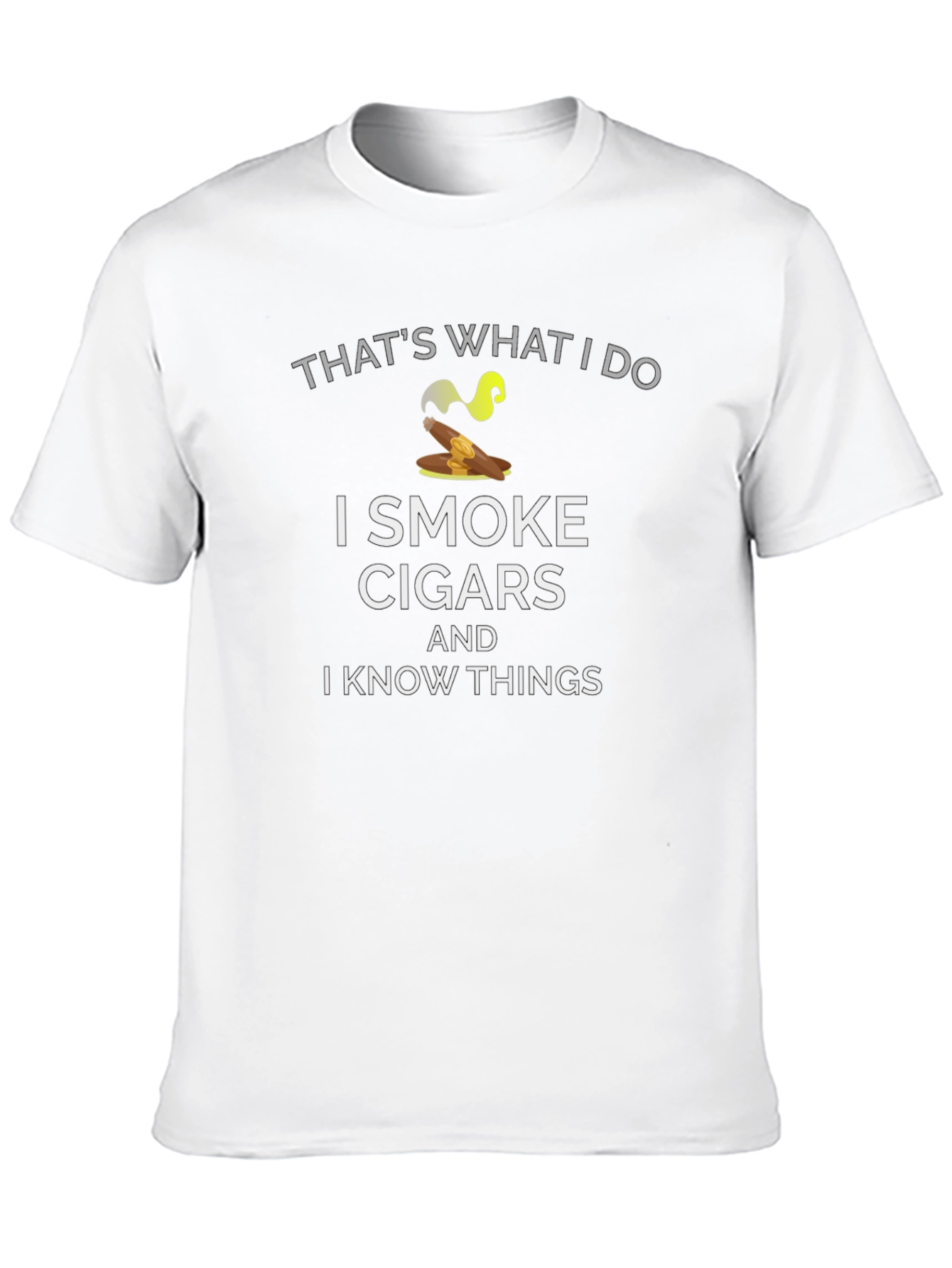Black I Smoke Cigars and I Know Things T-Shirt view 10