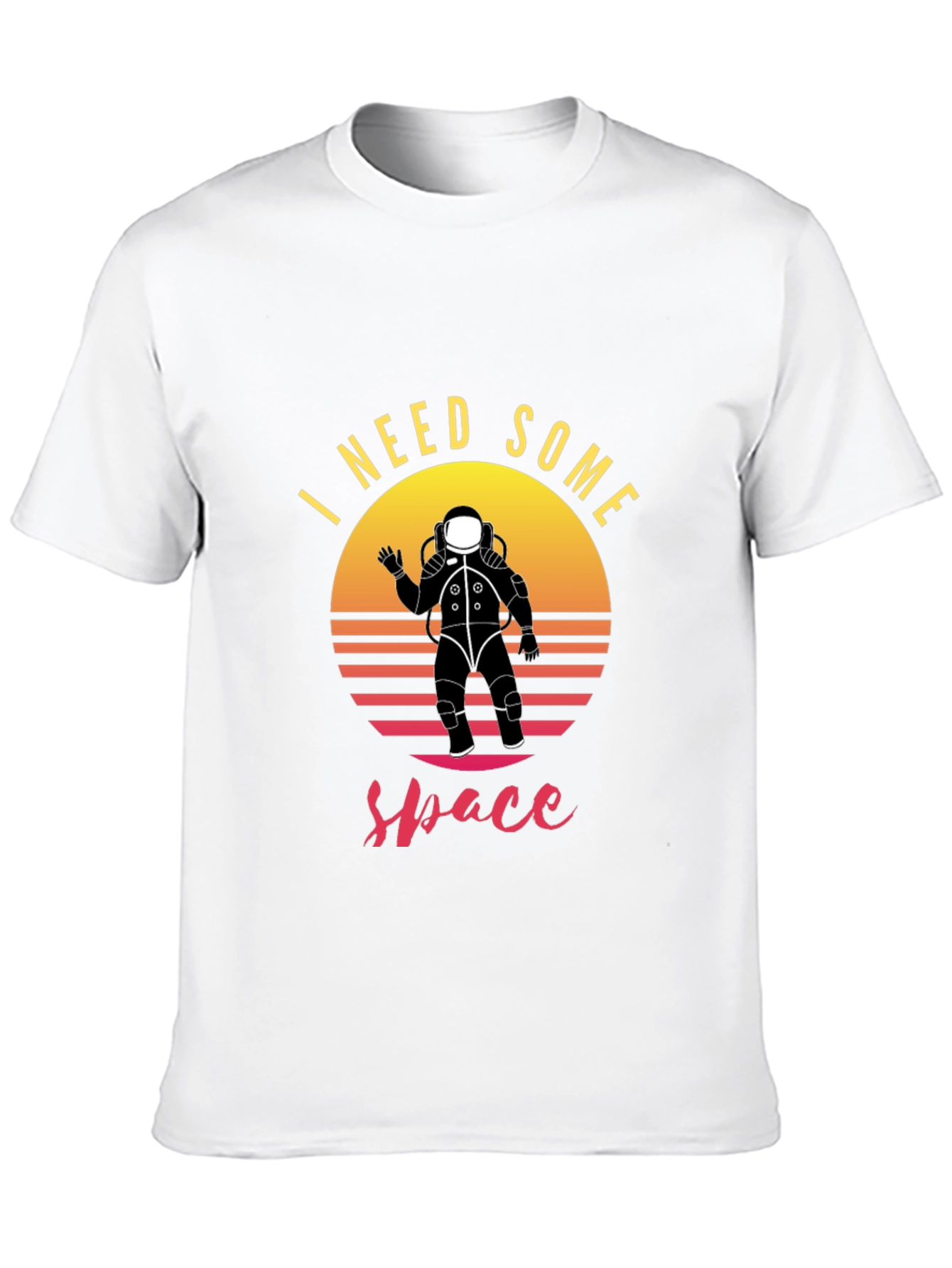 Black I Need Some Space T-Shirt - Astronaut Graphic Tee view 10