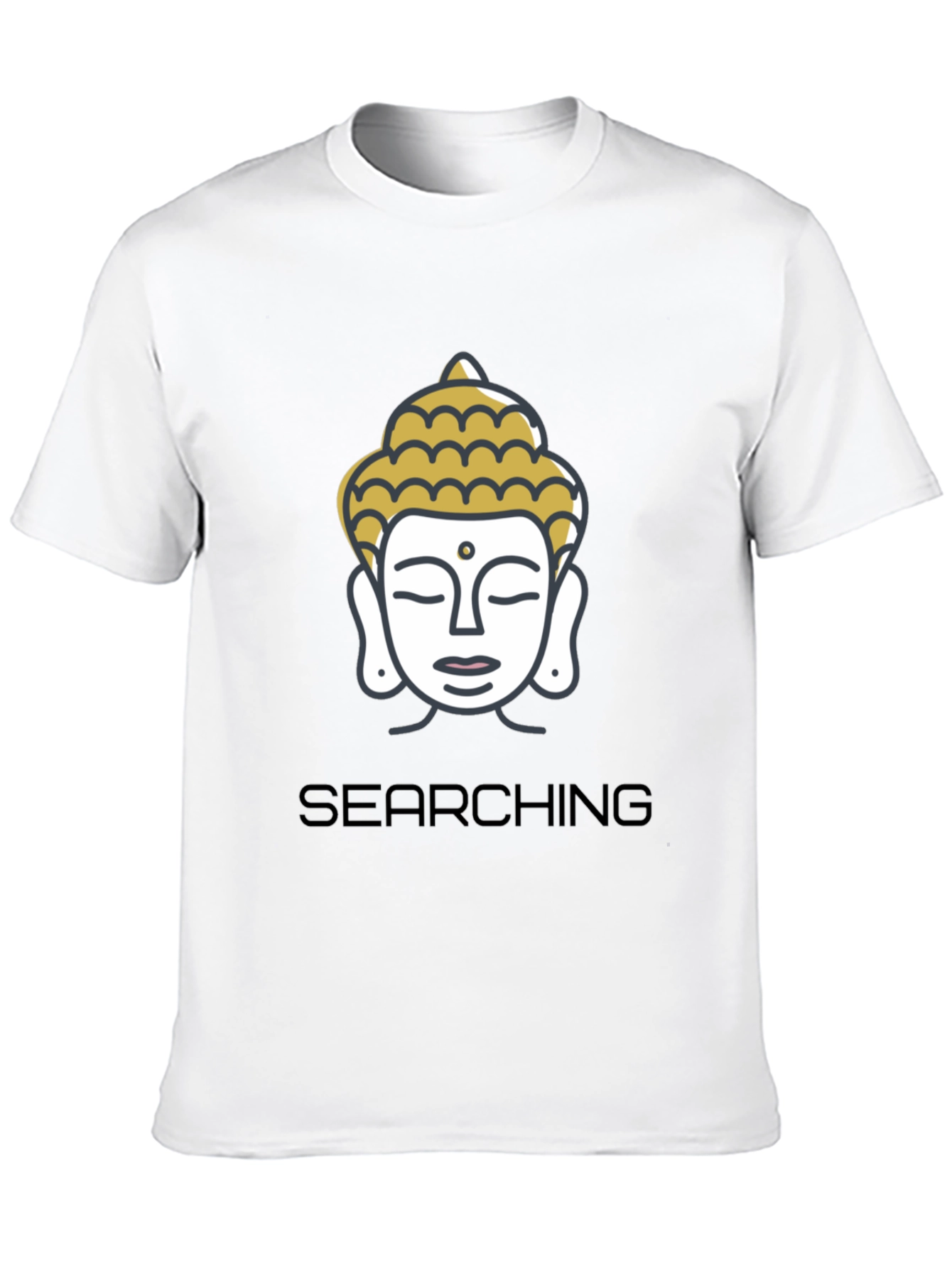 Black Searching Buddha Black Graphic Tee view 10