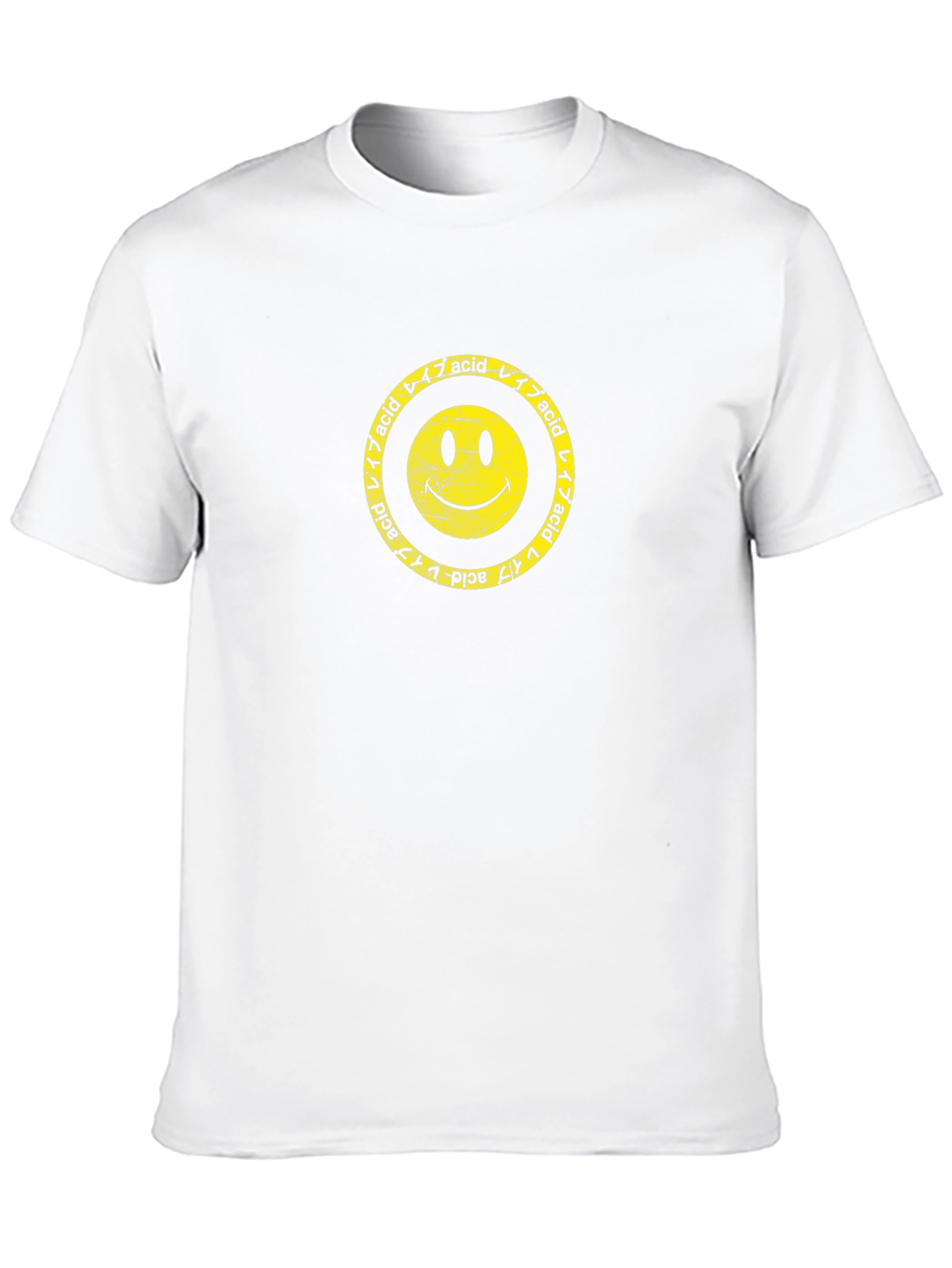 Black Acid Smiley Face Graphic Tee - Retro Style view 10