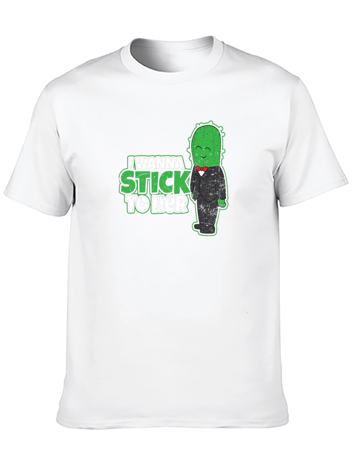 Black I Wanna Stick To Her - Cactus T-Shirt view 10