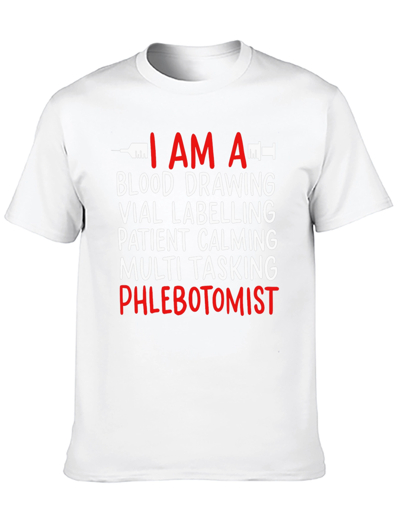 Black Phlebotomist Profession T-Shirt view 10
