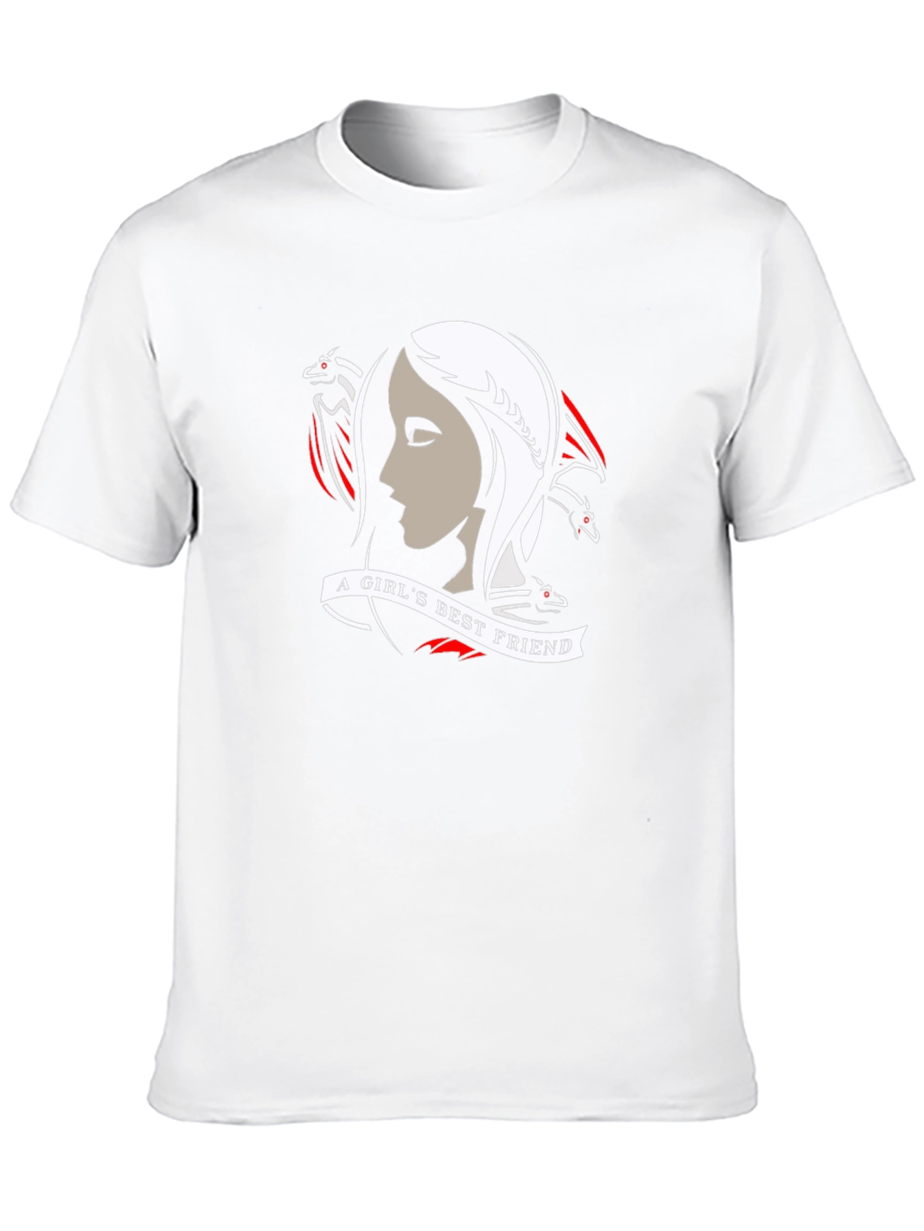 Black A Girl's Best Friend T-Shirt - Dragon Lover Tee view 10