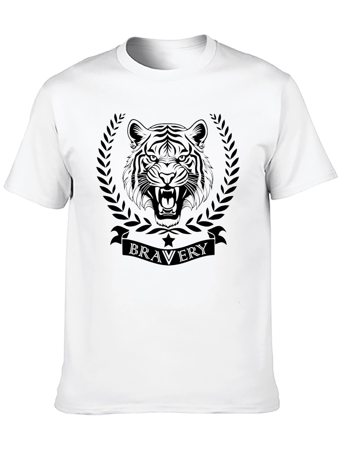 Black Black Tiger Bravery Graphic T-Shirt view 10