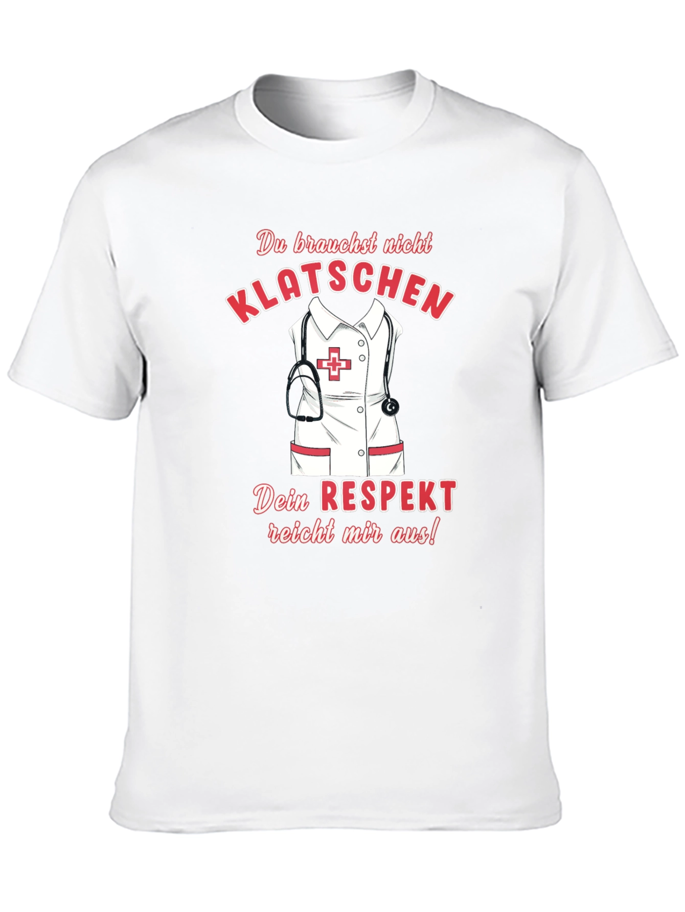 Black Nurse Respect T-Shirt - Funny German Saying view 10
