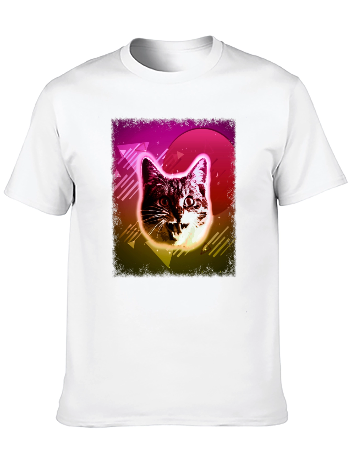 Black Retro Cat Graphic Tee - Black view 10