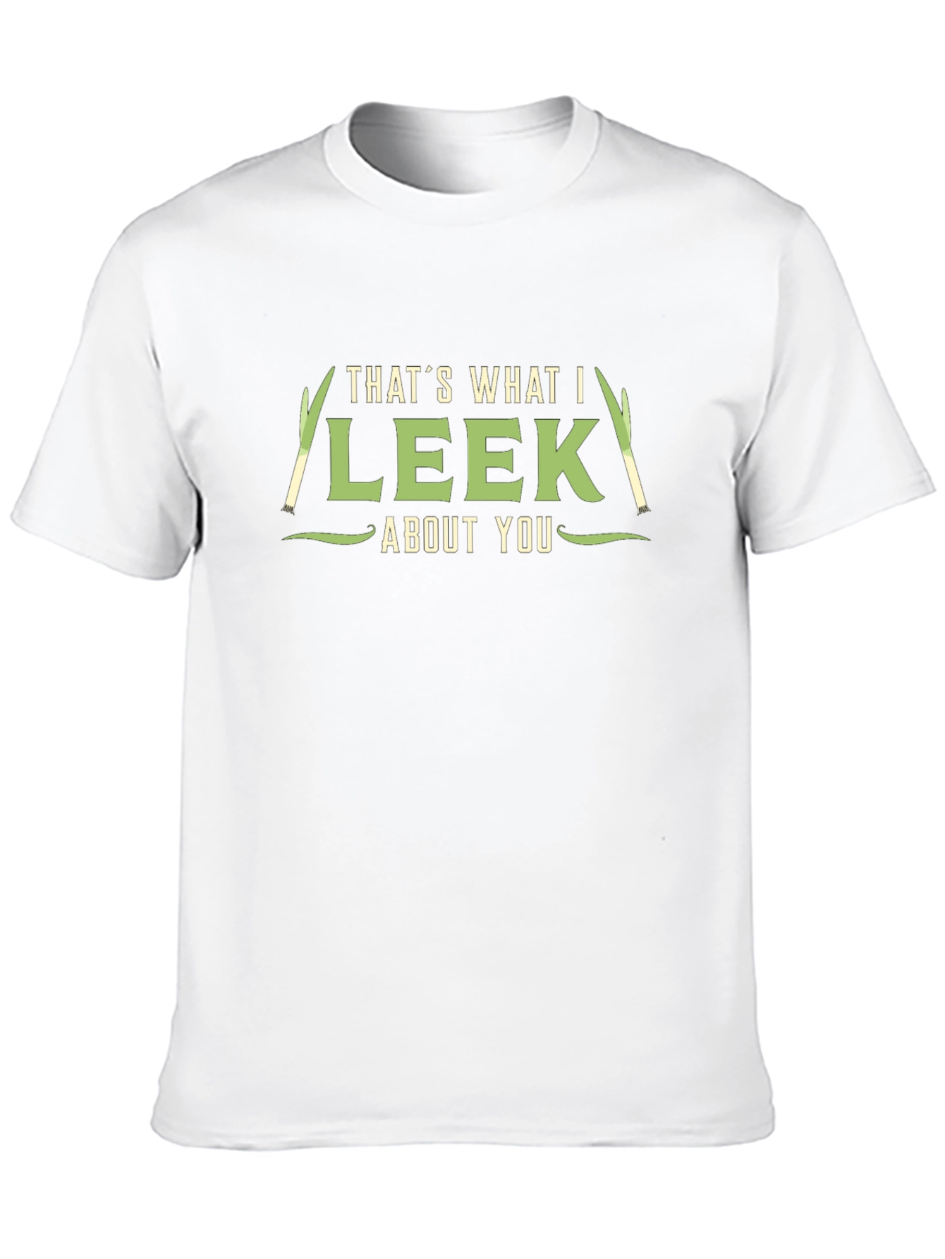Black That's What I Leek About You Funny Pun T-Shirt view 10