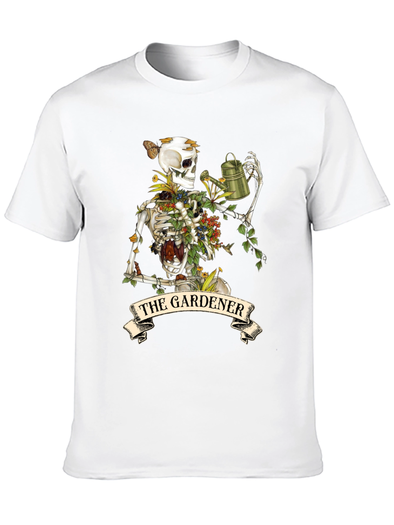 Black The Gardener Skeleton Graphic Tee - Unique Style view 10
