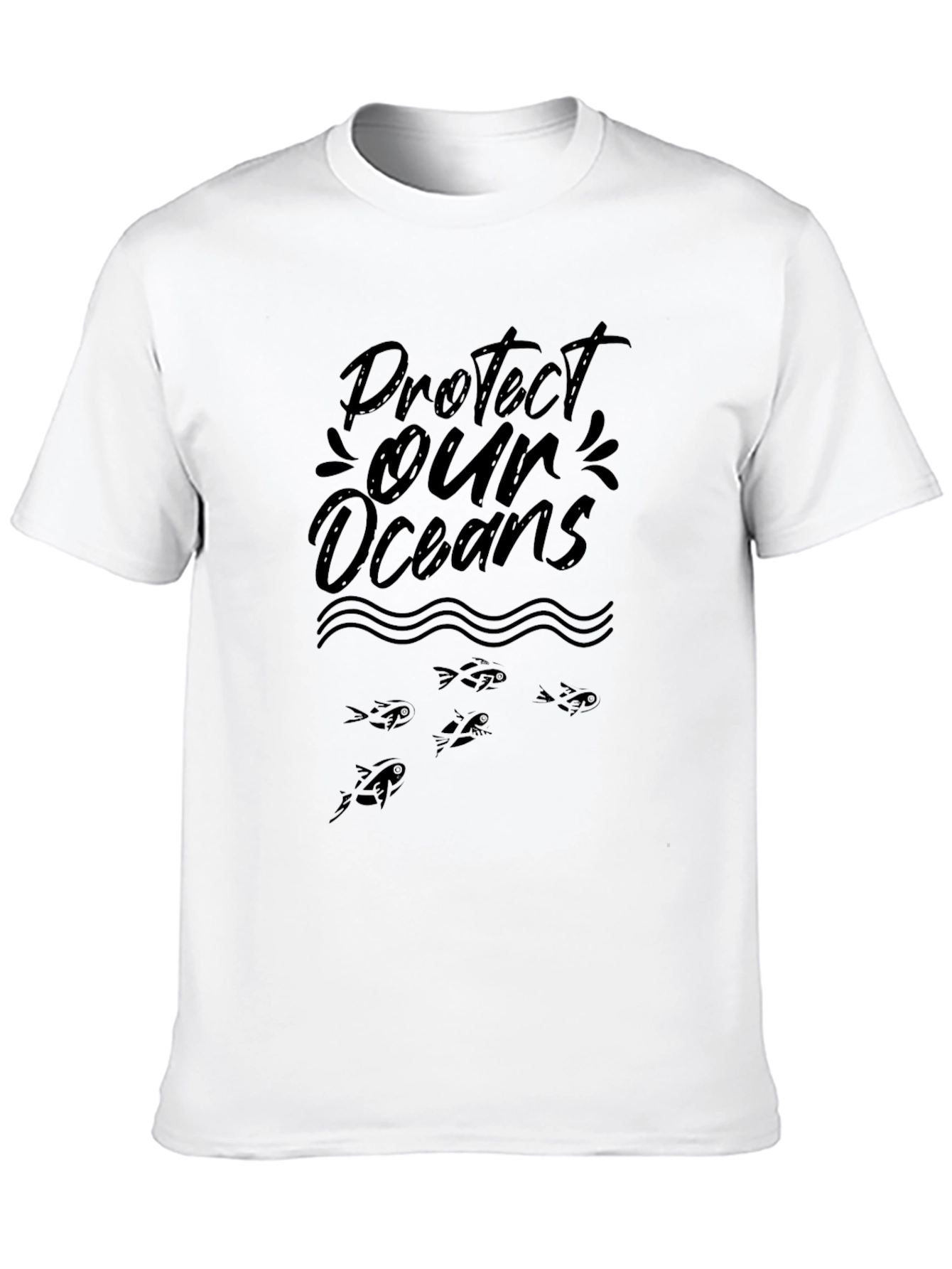 Black Protect Our Oceans Black T-Shirt view 10