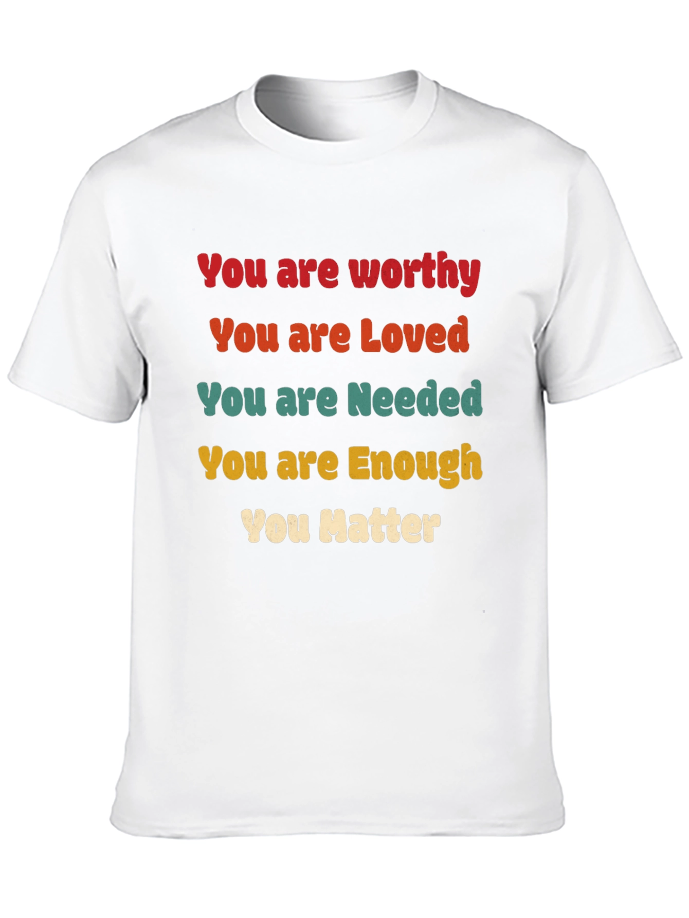Black Affirmation T-Shirt - You are Enough - Inspirational Tee view 10