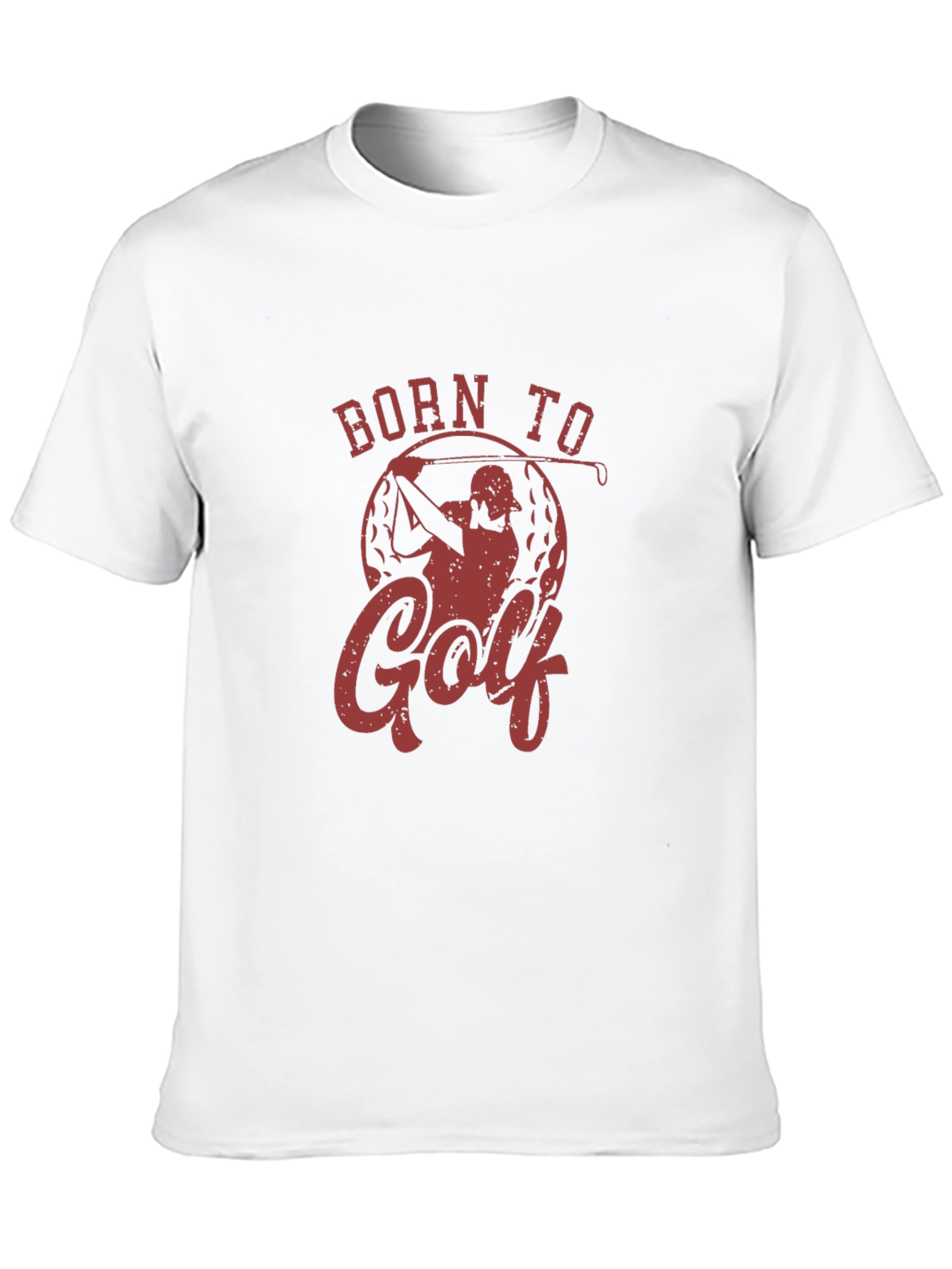 Black Born To Golf Tee - Golfer Gift view 10