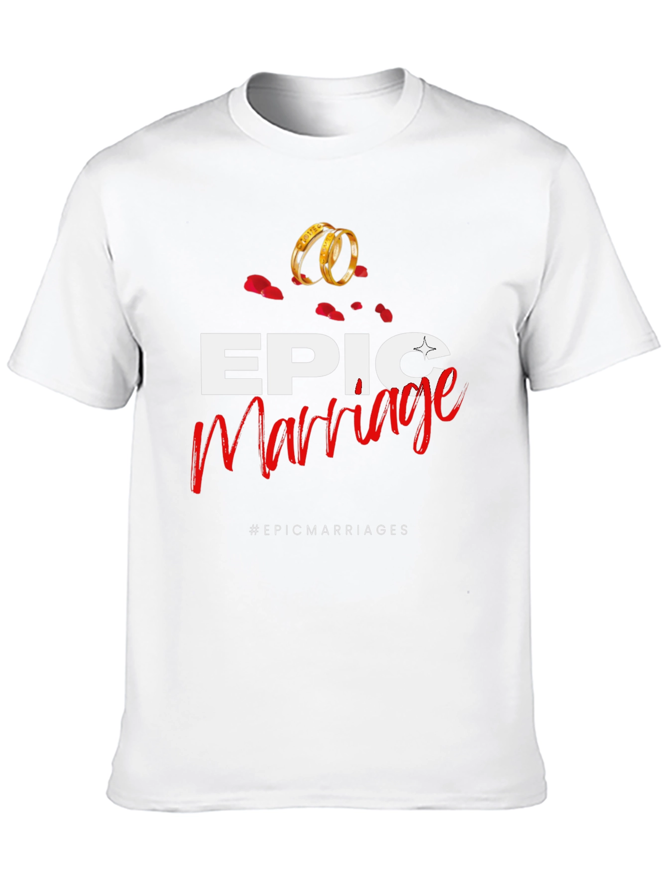Black Epic Marriage T-Shirt - Stylish Wedding Anniversary Apparel view 10
