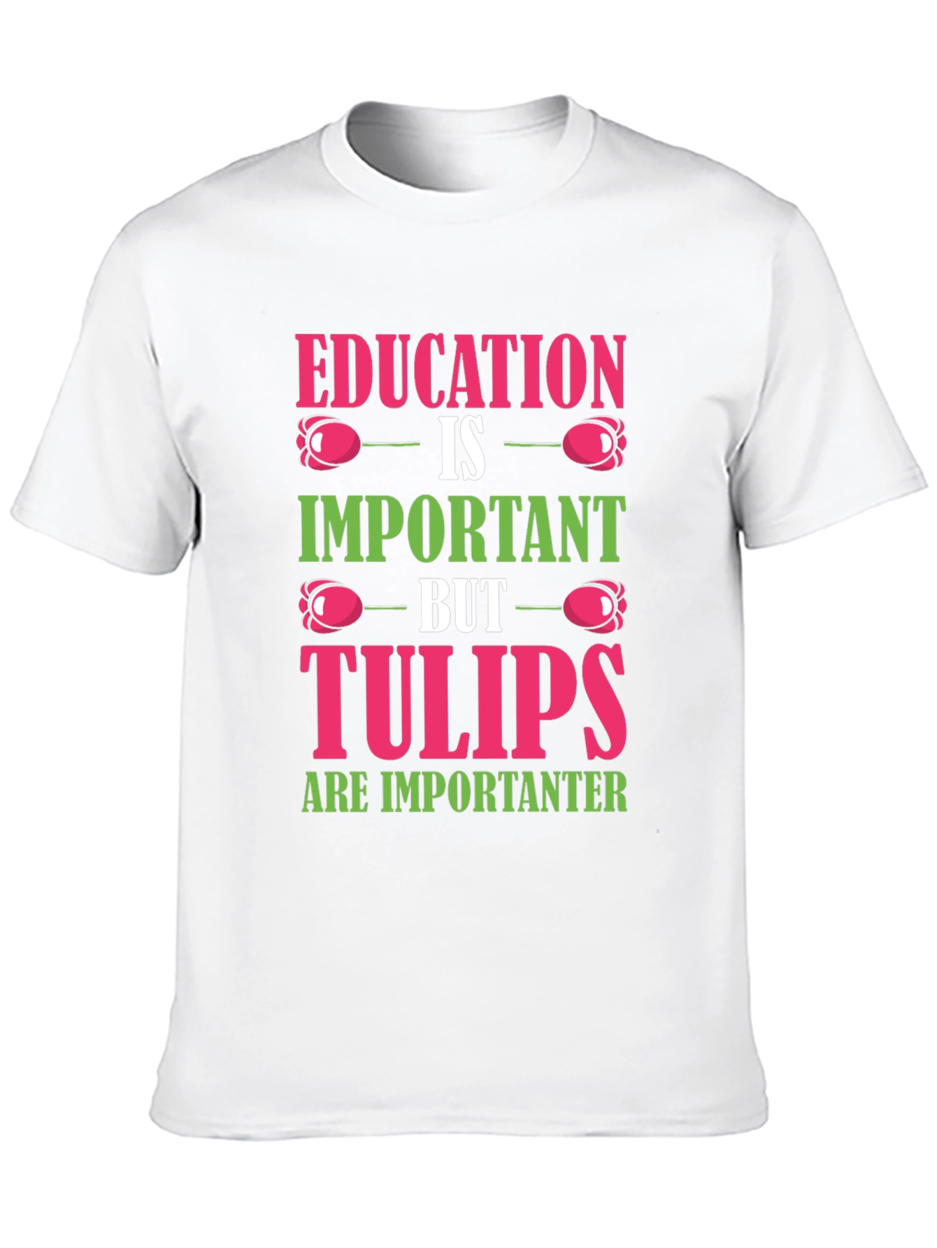 Black Education vs. Tulips Graphic T-Shirt view 10