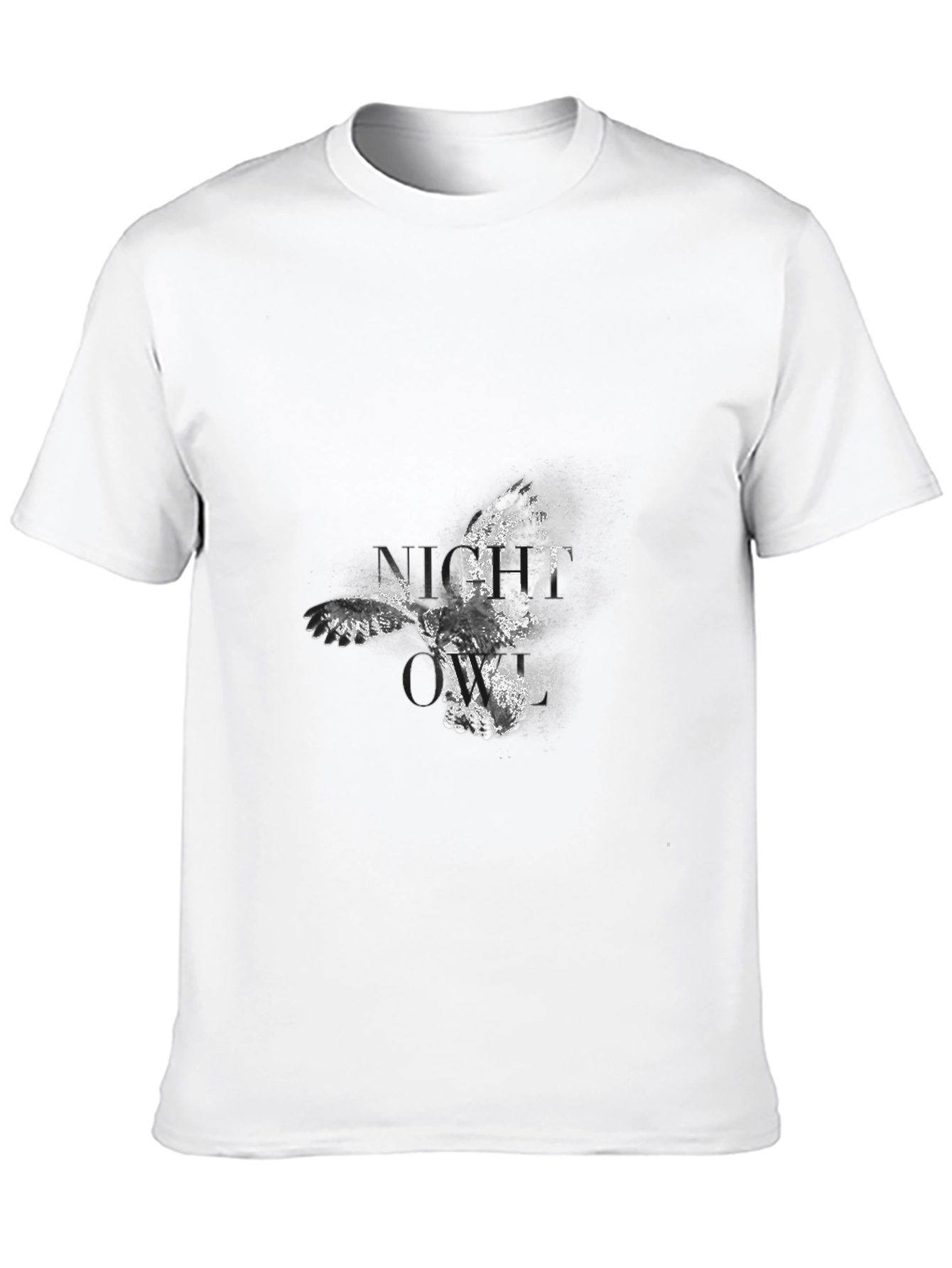 Black Night Owl Graphic Black T-Shirt view 10