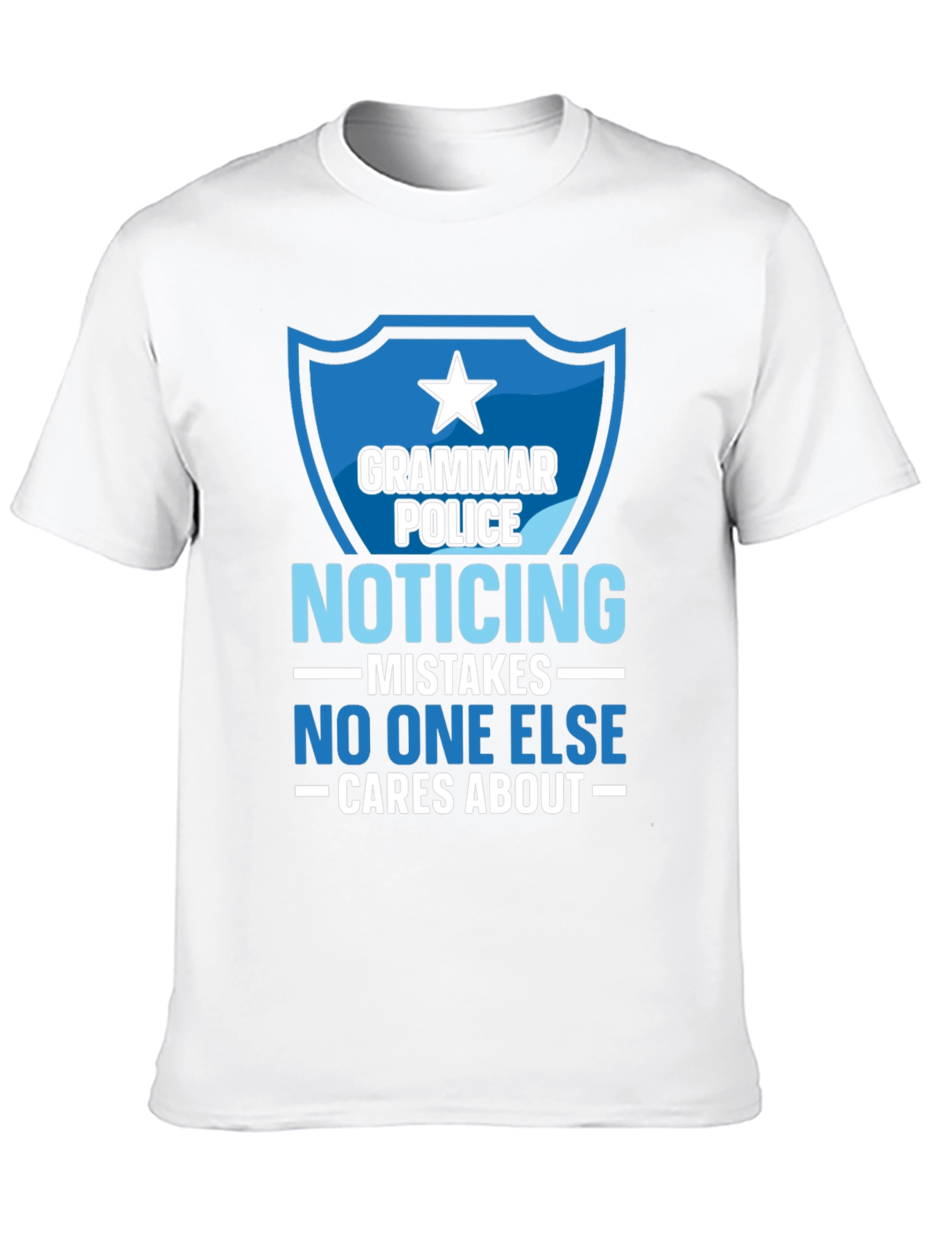 Black Grammar Police Novelty Graphic Tee view 10