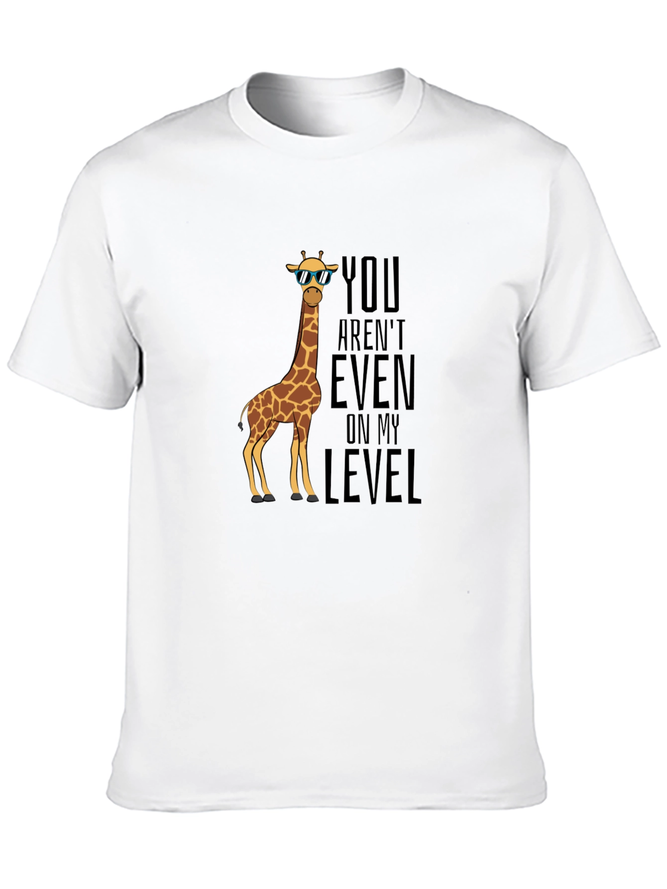 Black Giraffe "Not On My Level" Graphic Tee - Black Cotton view 10