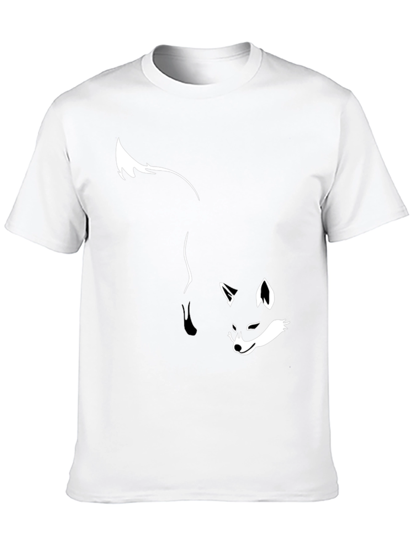 Black Fox Graphic Print Black T-Shirt view 10