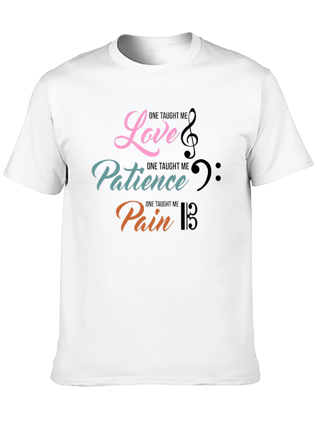 Black Love Patience Pain T-Shirt, Music Design view 10