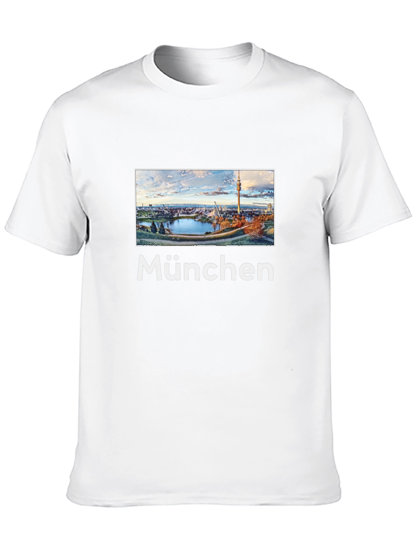 München T-Shirt - City View Crew Neck Tee - 10