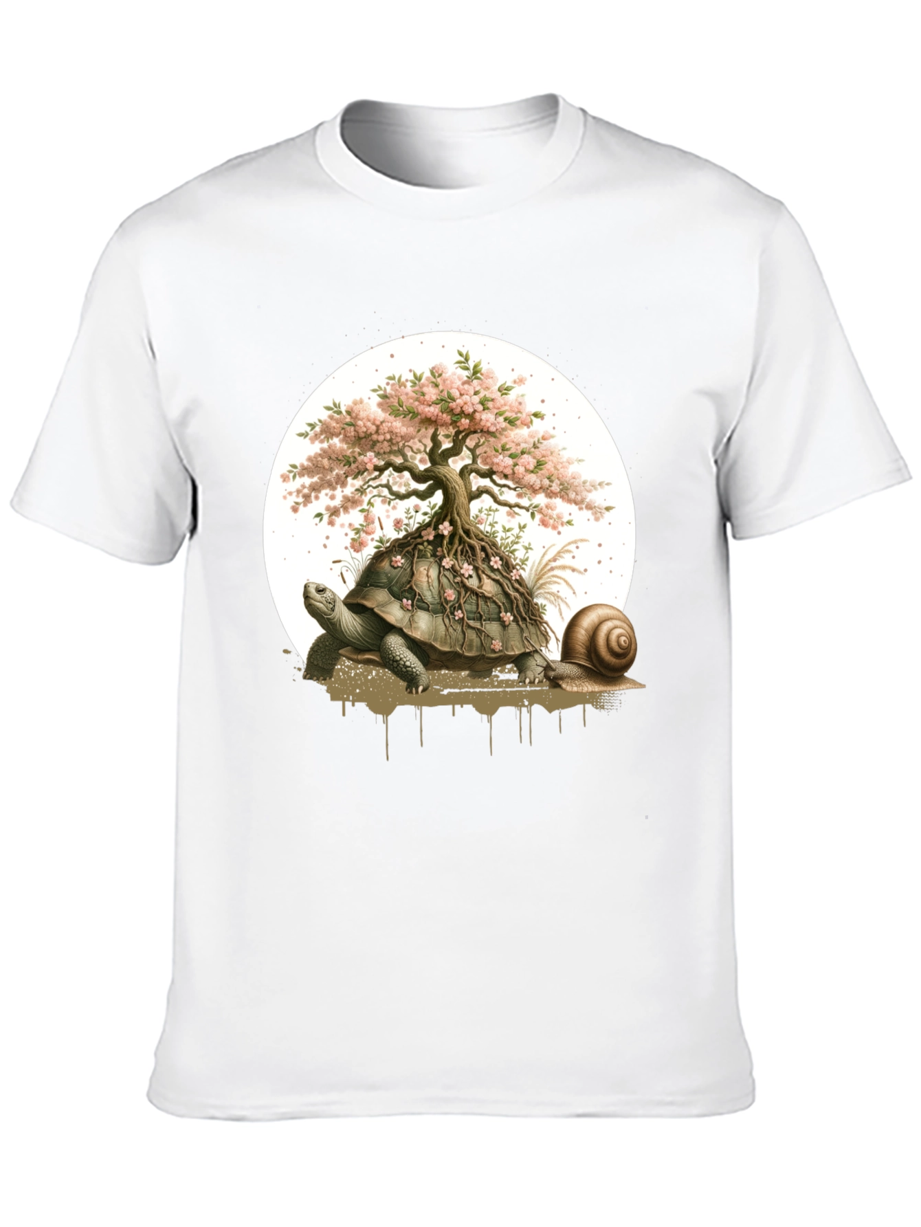 Black Turtle Bonsai Tree Graphic Tee - Unique Nature Design view 10
