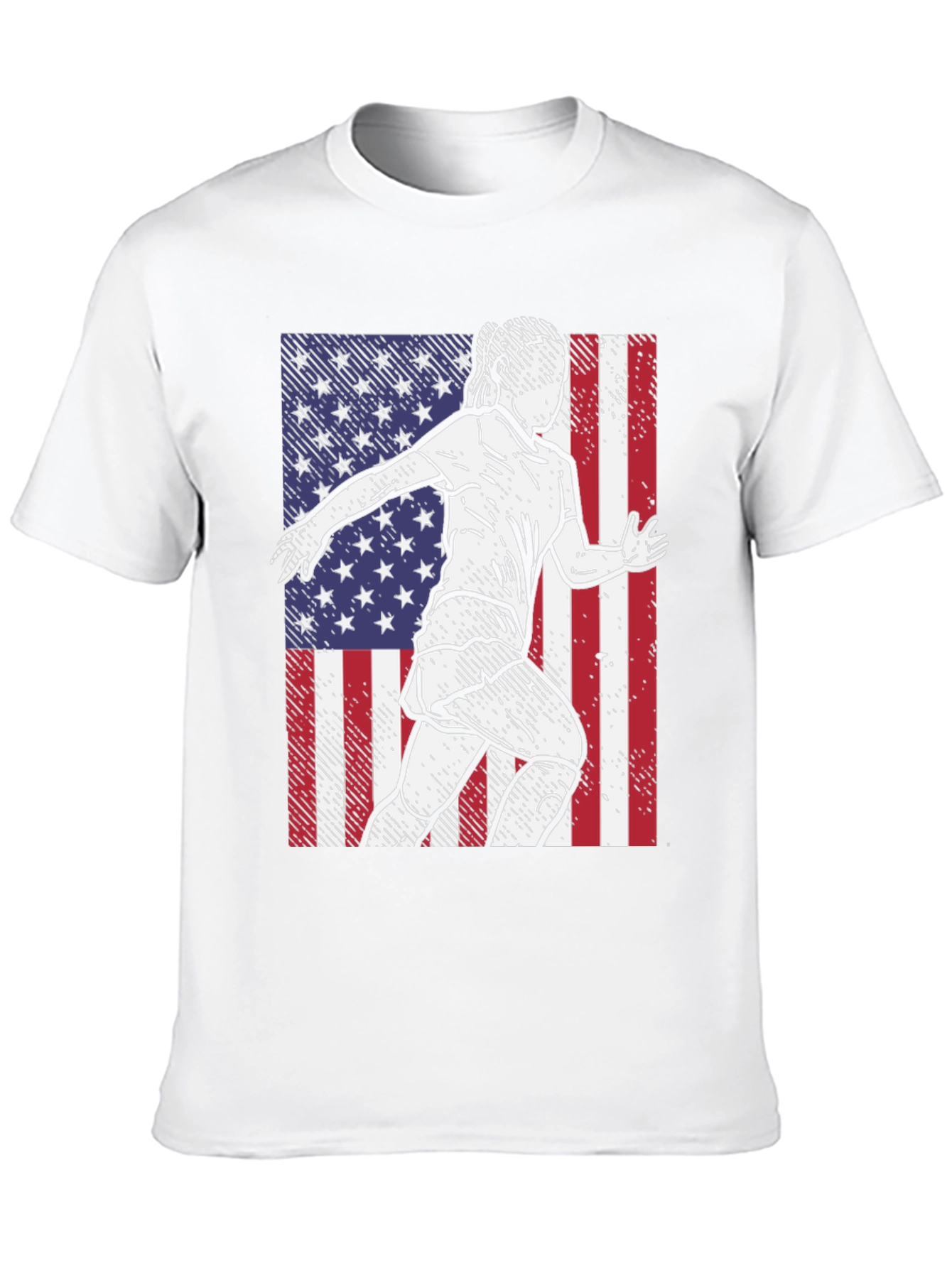 Black USA Soccer Player Graphic Tee view 10