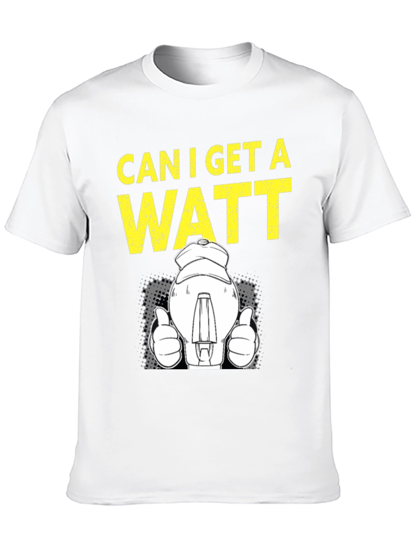 Black Can I Get A Watt T-Shirt, Electrician Humor Tee view 10
