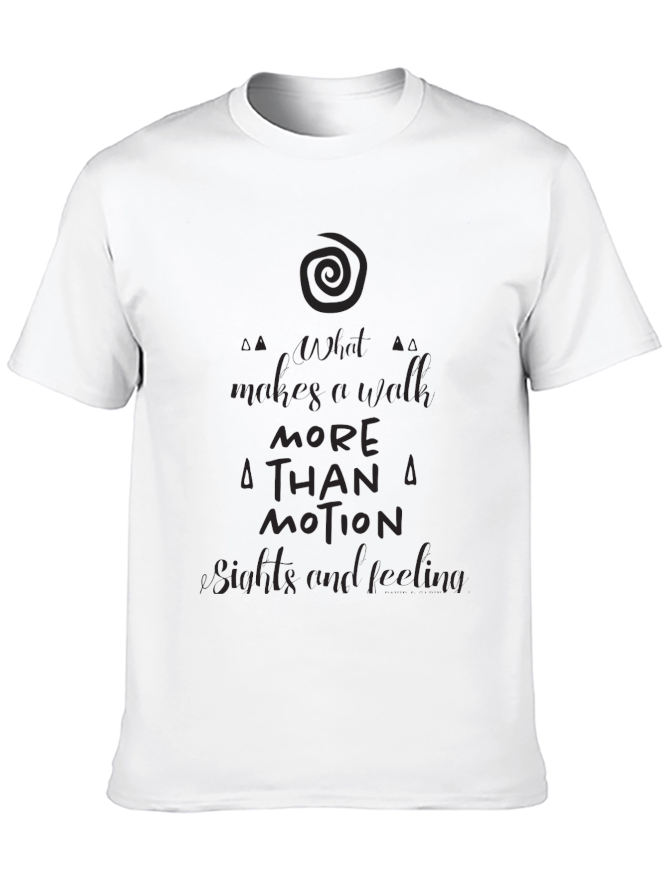 Black Inspirational Black Graphic T-Shirt - Walk & Motion view 10