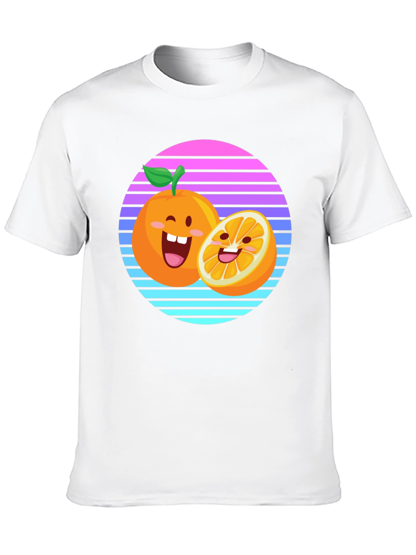 Black Cartoon Orange Sunset T-Shirt view 10