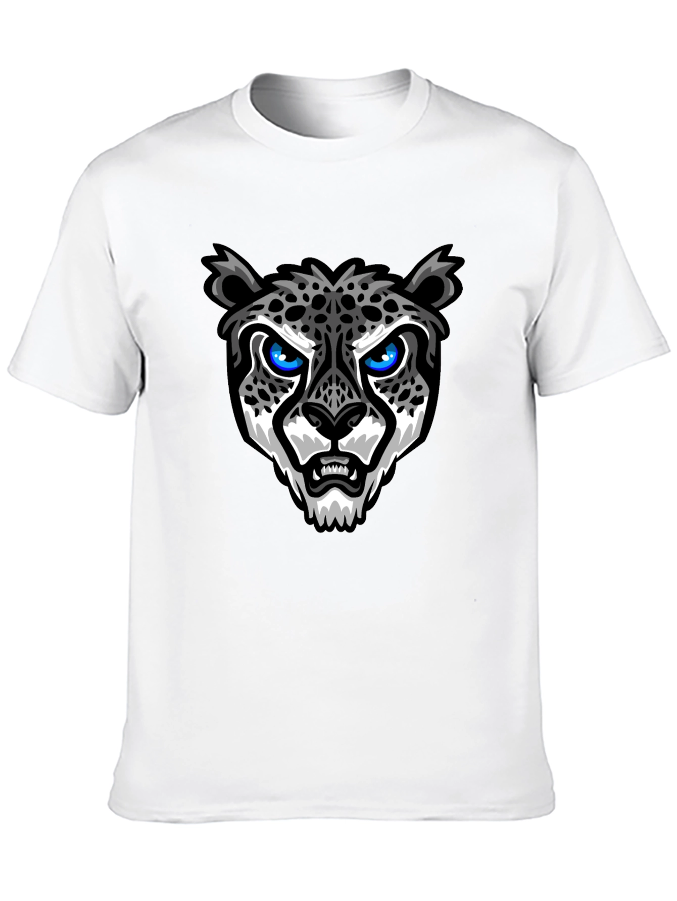 Black Cool Cheetah Graphic T-Shirt - Trendy Black Tee view 10
