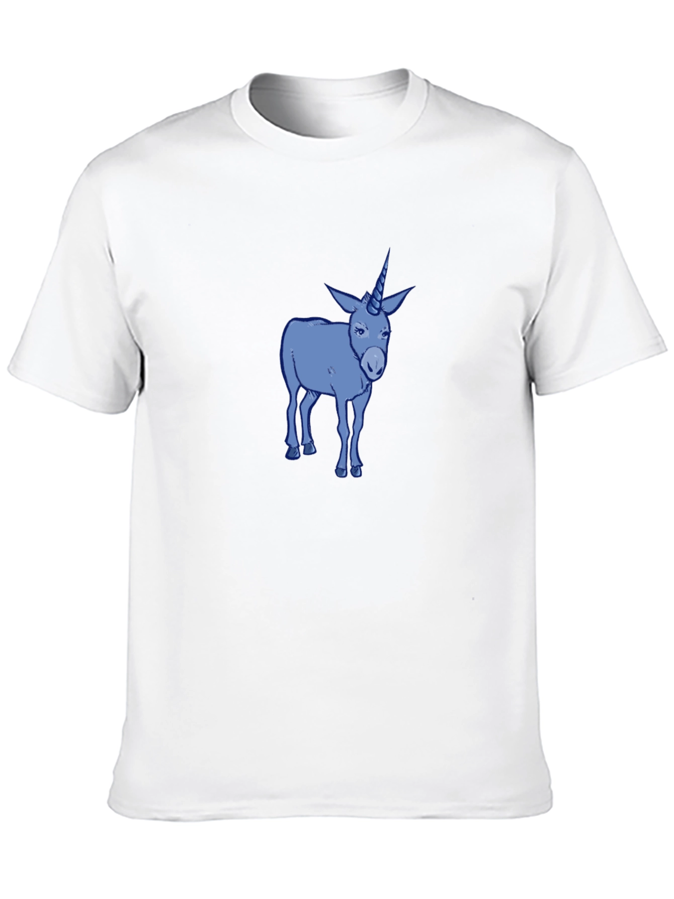 Black Unicorn Donkey Graphic Tee - Men's Black Cotton T-Shirt view 10