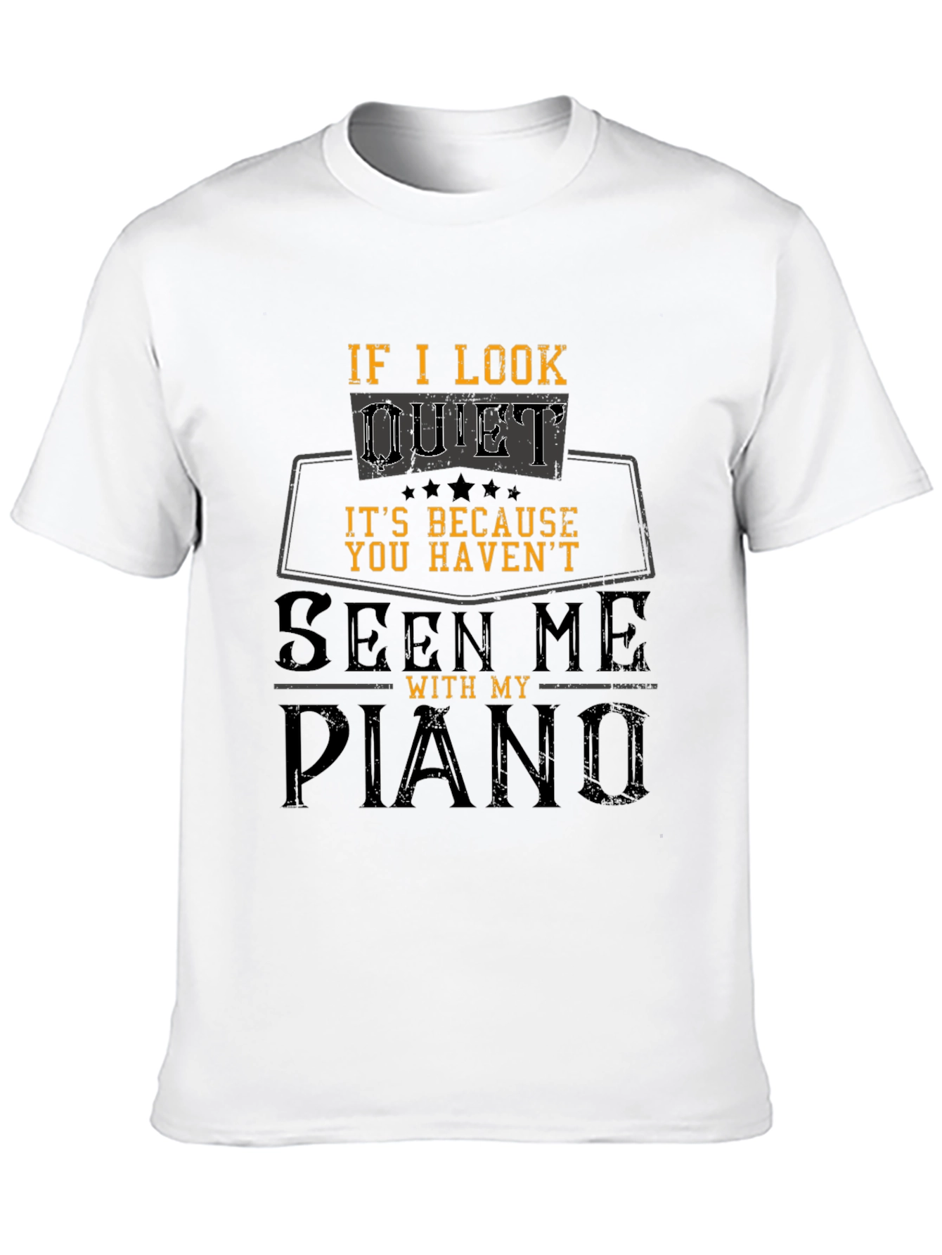 Black Piano Player Funny T-Shirt view 10