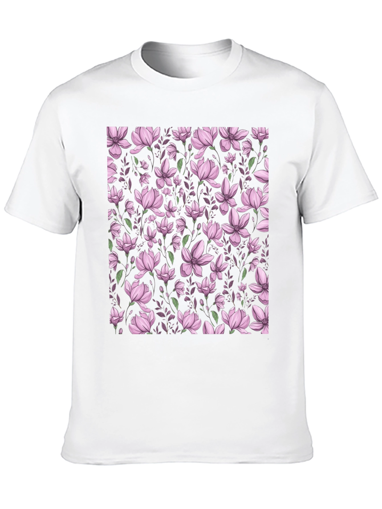 Black Floral Print T-Shirt - Black view 10