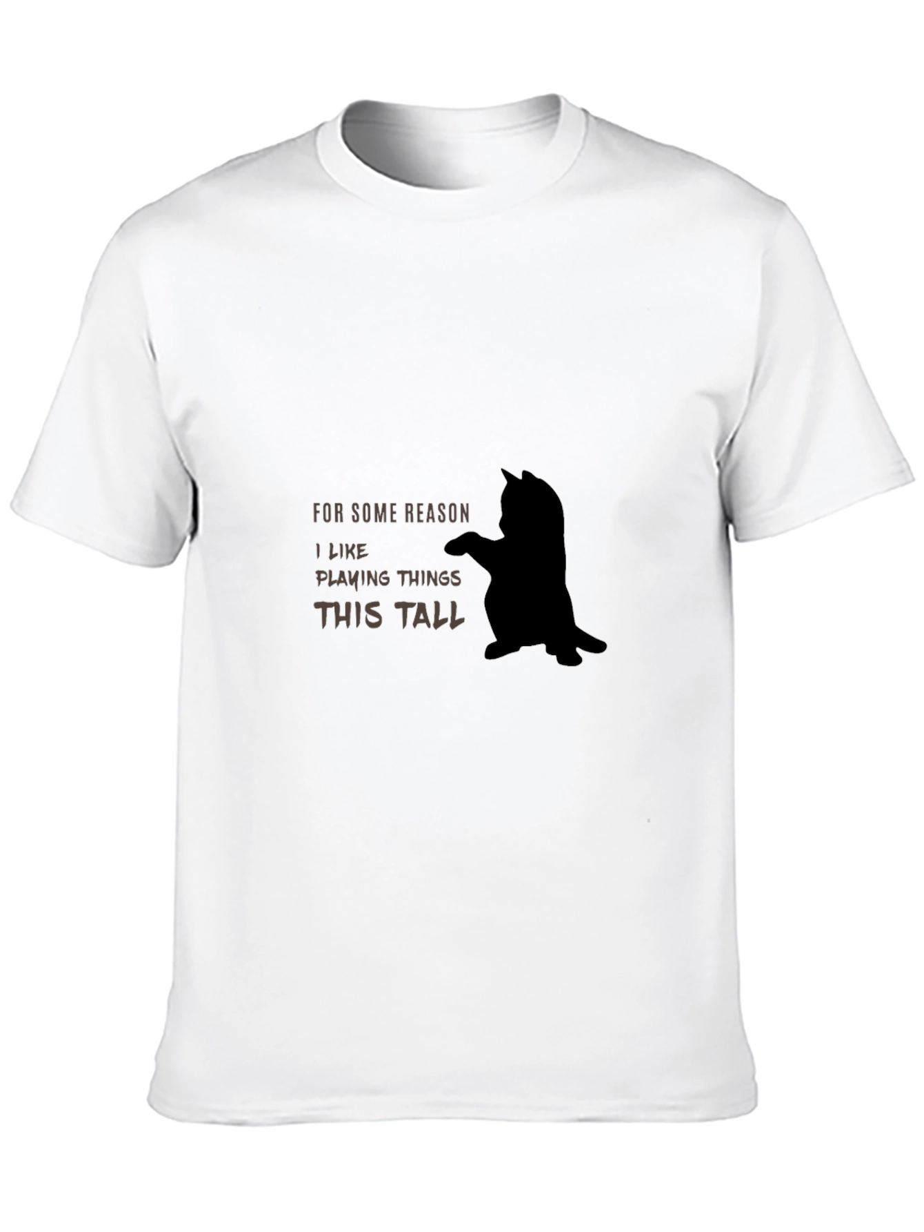 Black Funny Cat T-Shirt - I Like Playing Things This Tall view 10