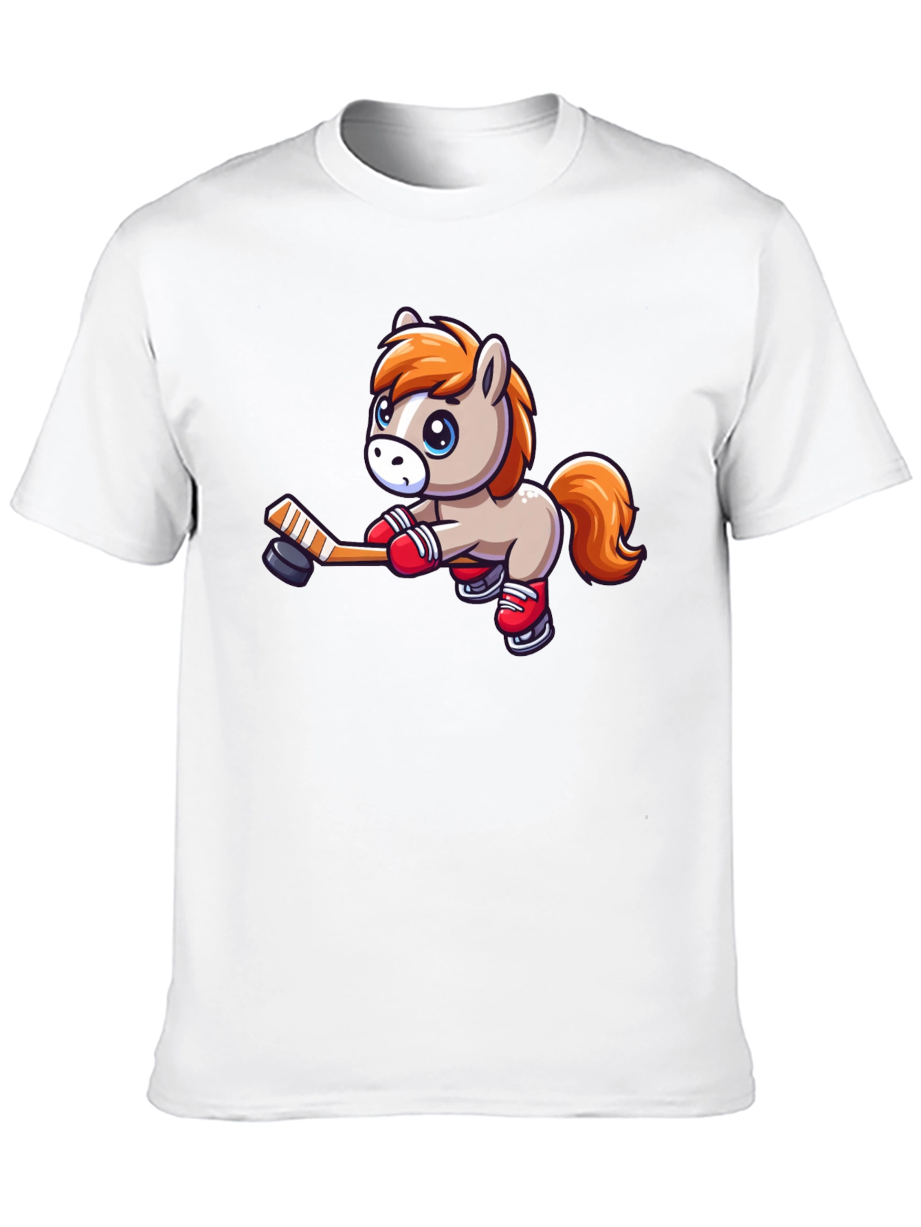 Black Pony Hockey Player Graphic T-Shirt view 10