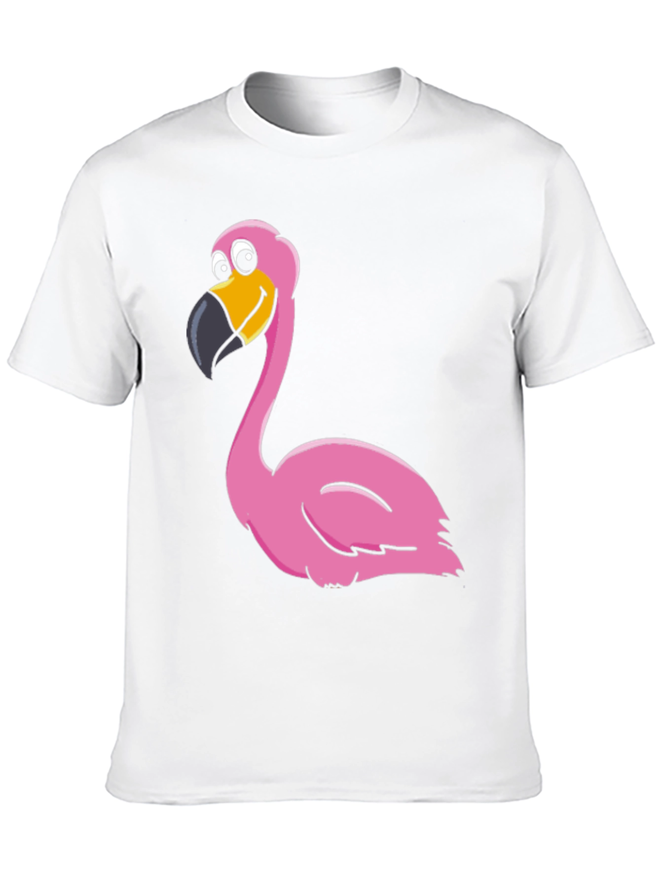 Black Funny Flamingo Graphic Print Tee view 10