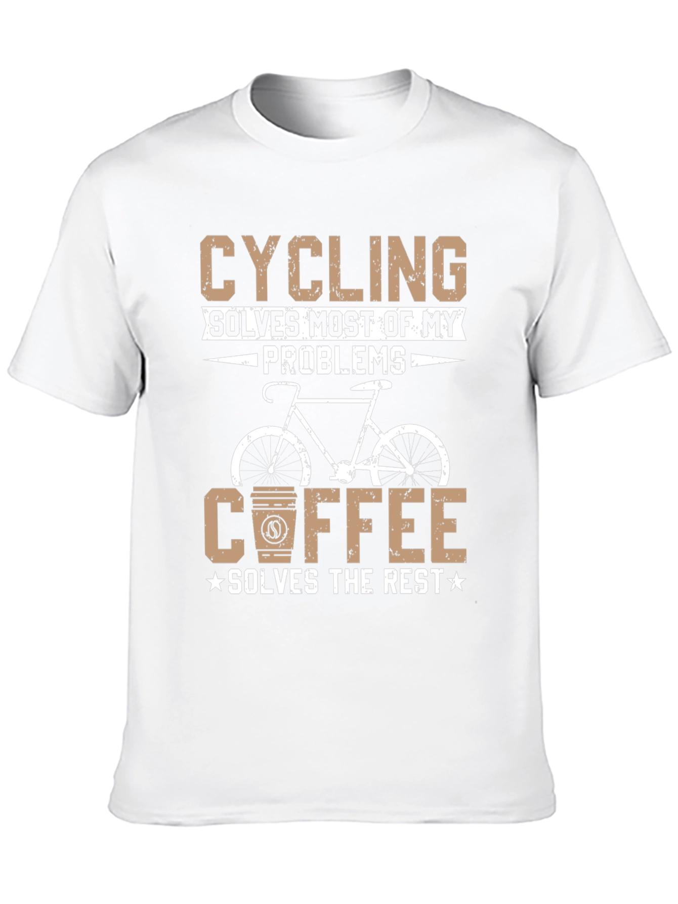 Black Cycling and Coffee Graphic T-Shirt view 10