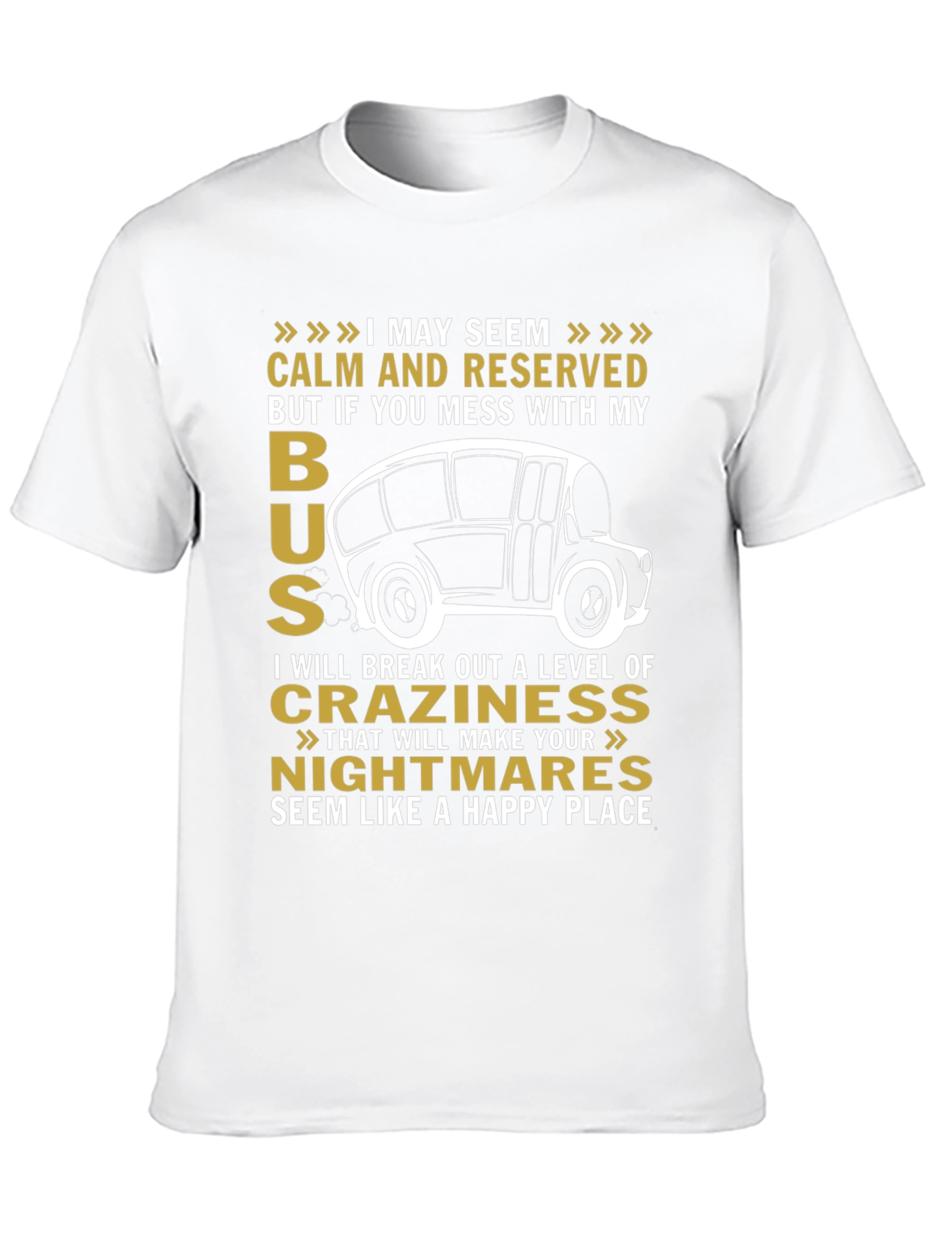 Black Calm and Reserved Bus Driver T-Shirt view 10