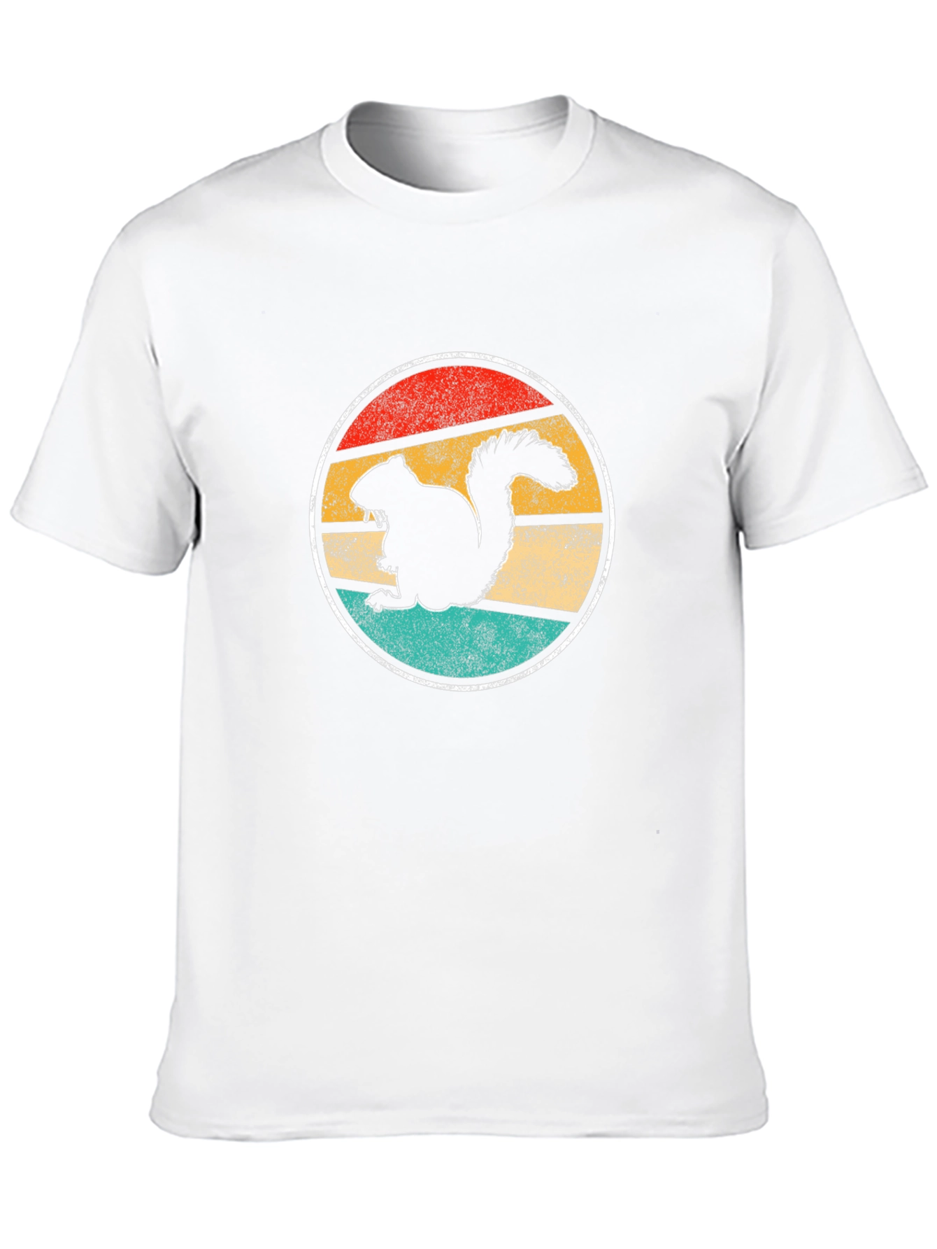 Black Retro Squirrel Graphic Tee - Vintage Style Black T-Shirt view 10