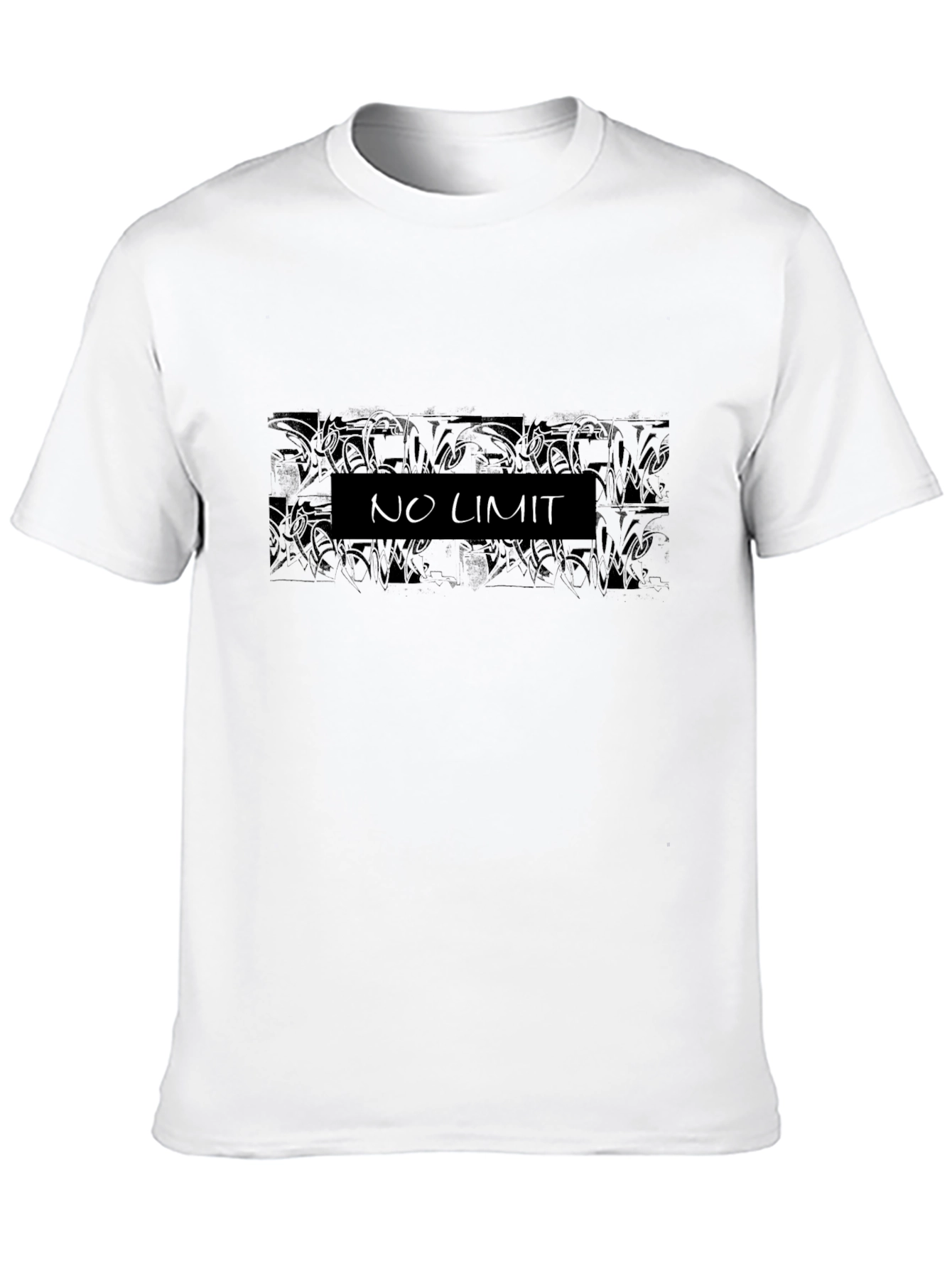 Black No Limit Graphic T-Shirt - Cool Casual Tee view 10