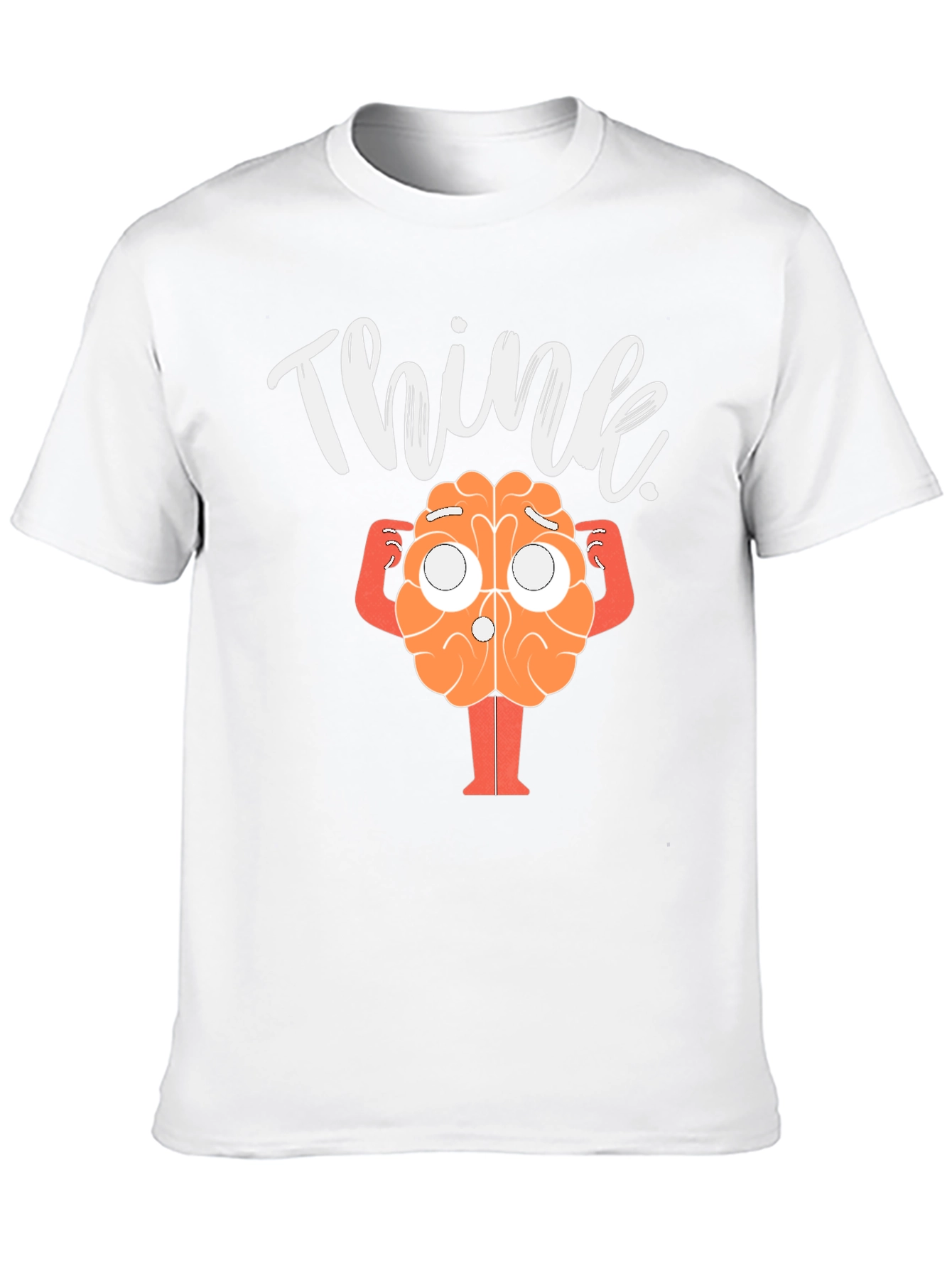 Black Think Brain Graphic T-Shirt view 10