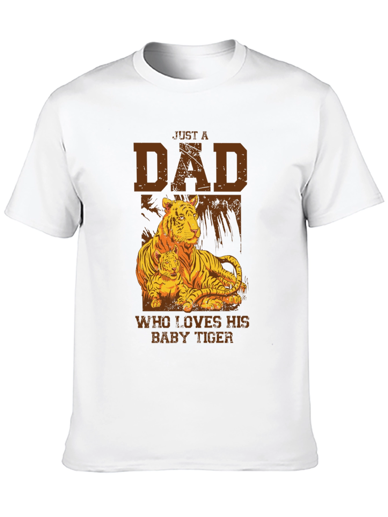 Black Dad & Baby Tiger Graphic Tee - Soft Black Cotton view 10
