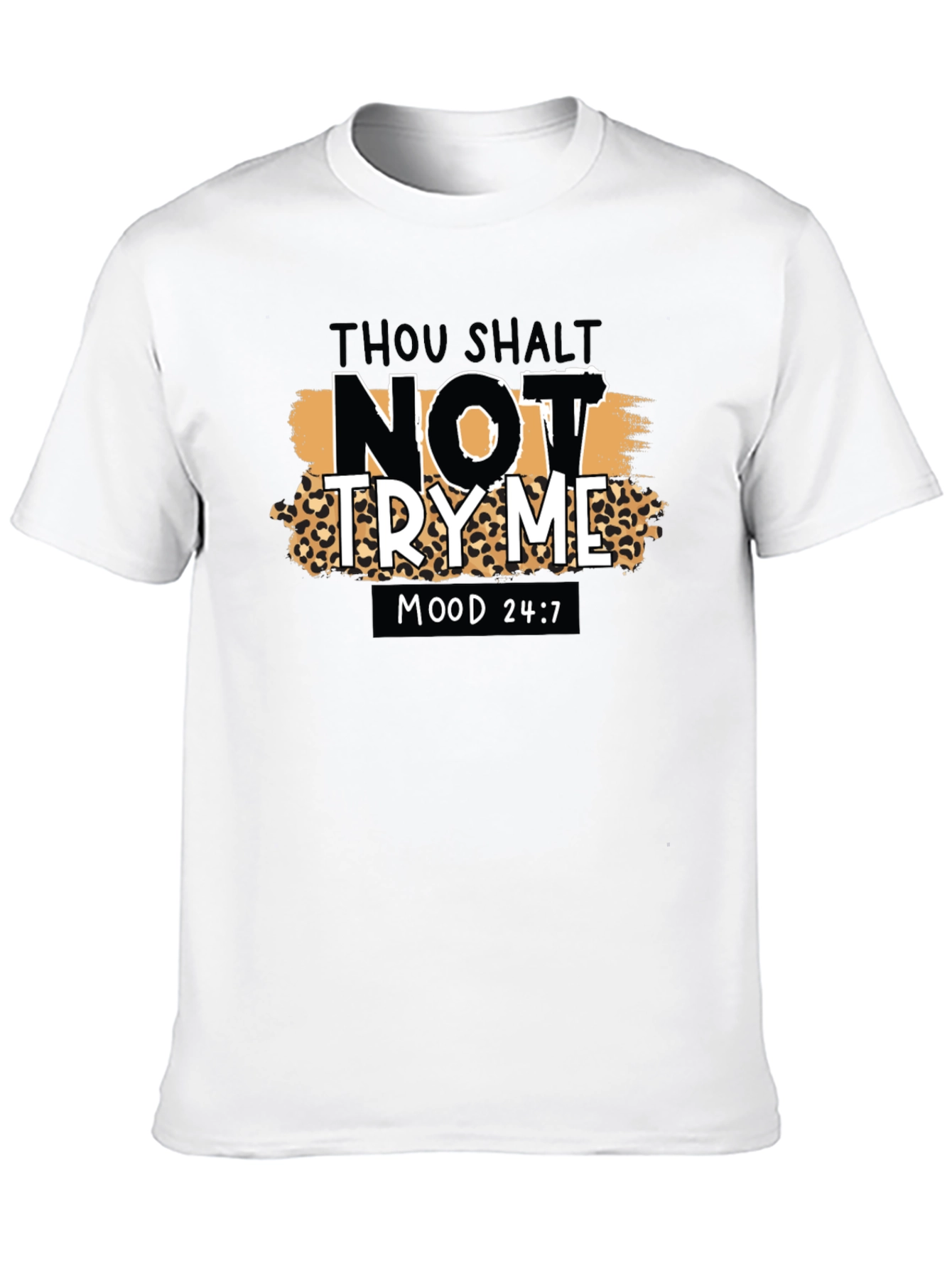 Black Thou Shalt Not Try Me Graphic Tee view 10